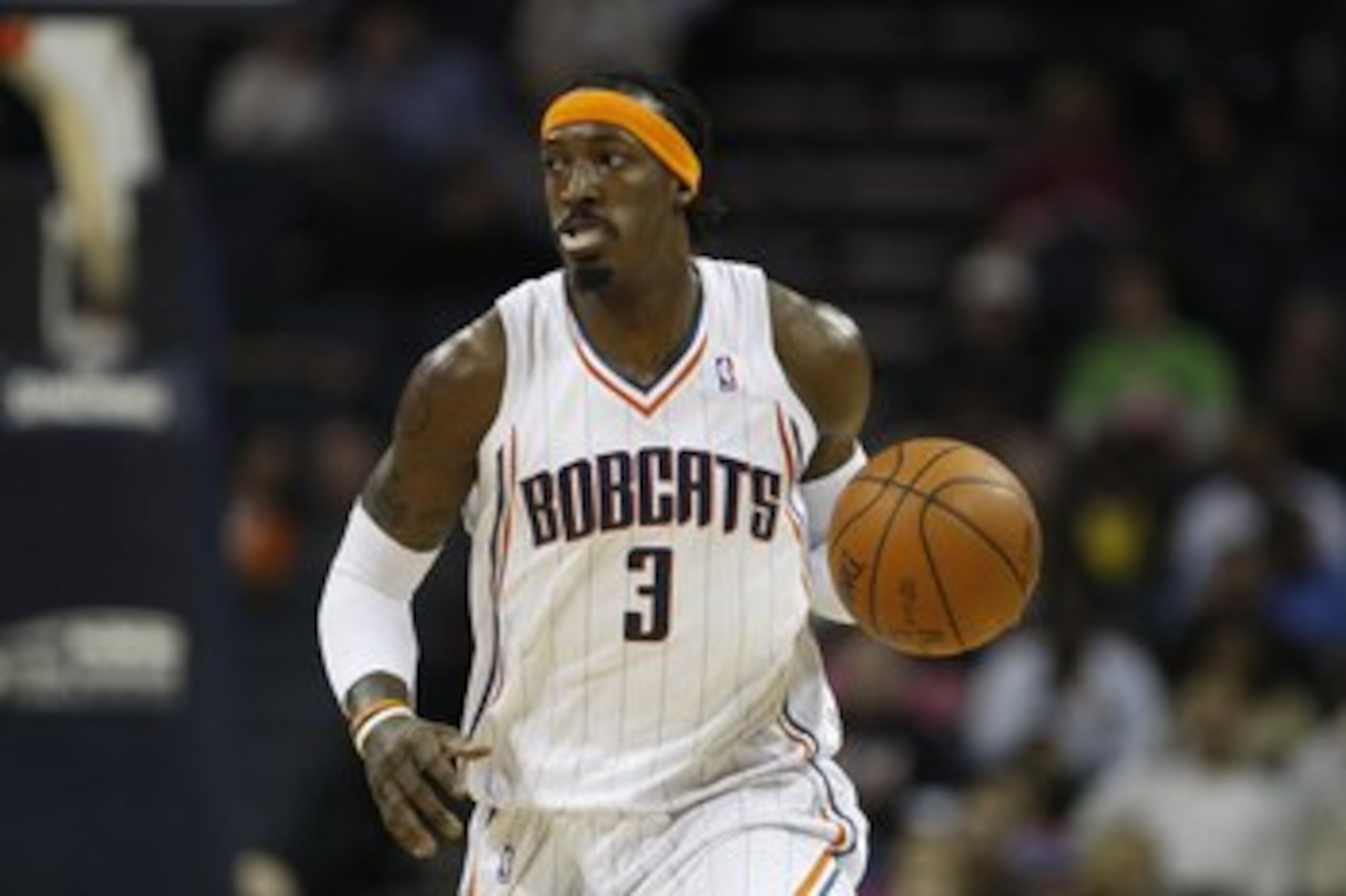 CHARLOTTE, NC - NOVEMBER 6:  Gerald Wallace #3 of the Charlotte Bobcats drives the ball up court during the game against the Atlanta Hawks on November 6, 2009 at Time Warner Cable Arena in Charlotte, North Carolina.  The Bobcats won 103-83.  NOTE TO USER: