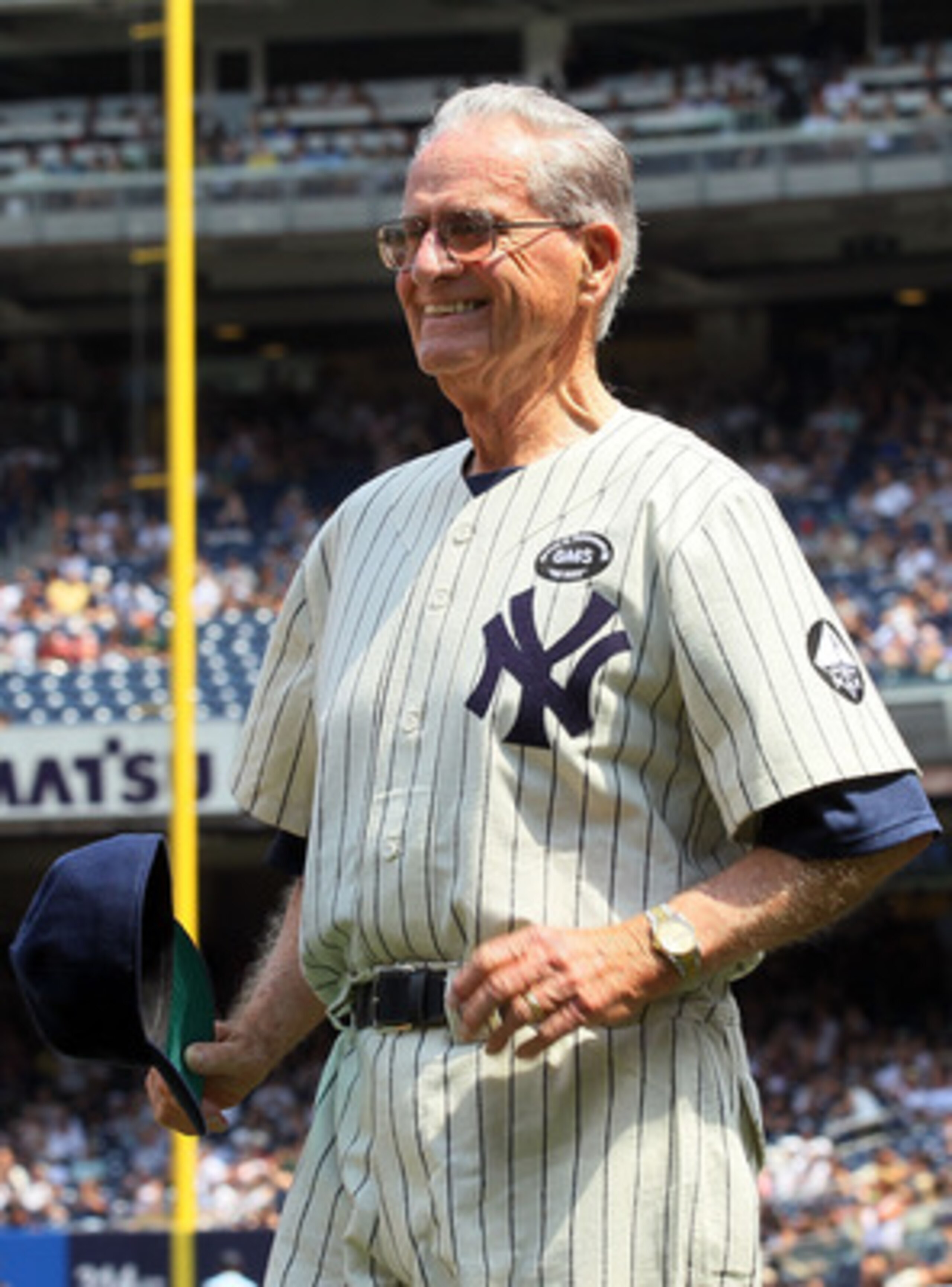 NEW YORK - JULY 17: Jerry Coleman is introduced during the New York Yankees 64th Old-Timer's Day before the MLB game against the Tampa Bay Rays on July 17, 2010 at Yankee Stadium in the Bronx borough of New York City. (Photo by Jim McIsaac/Getty Images) NEW YORK - JULY 17: Jerry Coleman is introduced during the New York Yankees 64th Old-Timer's Day before the MLB game against the Tampa Bay Rays on July 17, 2010 at Yankee Stadium in the Bronx borough of New York City. (Photo by Jim McIsaac/Getty Images)