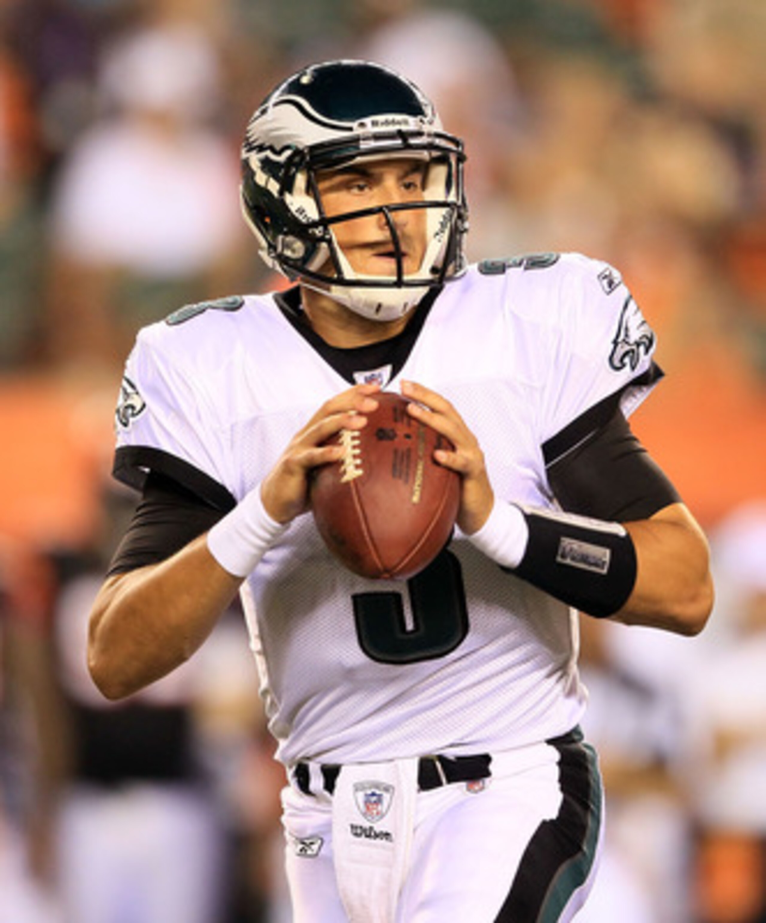 CINCINNATI - AUGUST 20: Mike Kafka #3 of the Philadelphia Eagles runs with the ball during the NFL preseason game against the Cincinnati Bengals at Paul Brown Stadium on August 20, 2010 in Cincinnati, Ohio. (Photo by Andy Lyons/Getty Images) CINCINNATI - AUGUST 20: Mike Kafka #3 of the Philadelphia Eagles runs with the ball during the NFL preseason game against the Cincinnati Bengals at Paul Brown Stadium on August 20, 2010 in Cincinnati, Ohio. (Photo by Andy Lyons/Getty Images)