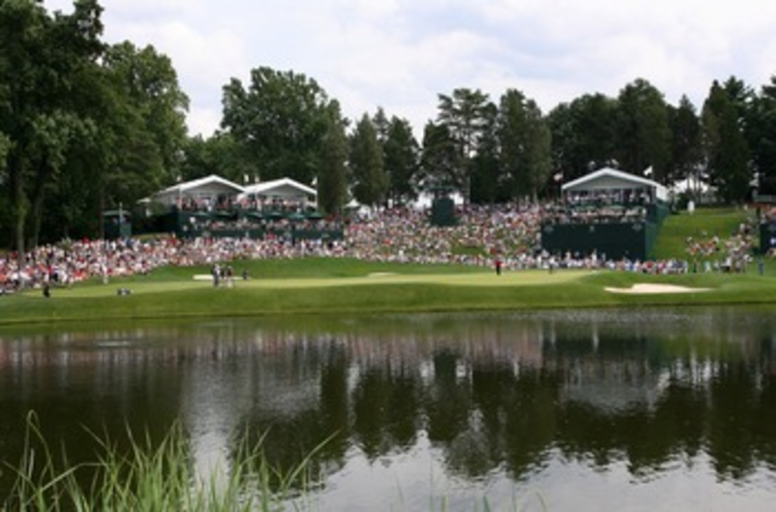 BETHESDA, MD - JULY 4 : A view of the 10th hole during the third round of the AT&T National hosted by Tiger Woods at Congressional Country Club on July 4, 2009 in Bethesda, Maryland. (Photo by Hunter Martin/Getty Images)