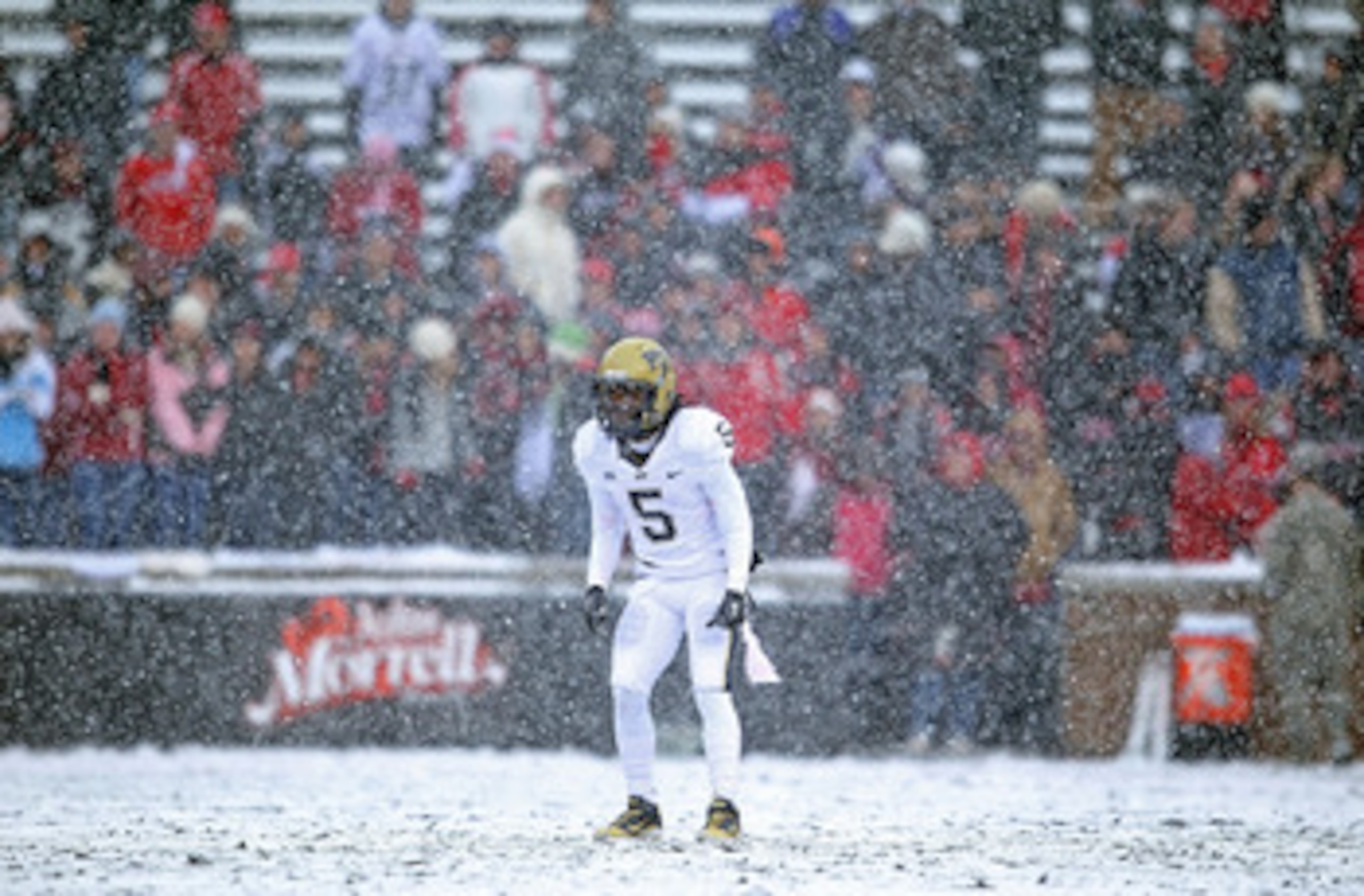 CINCINNATI, OH - DECEMBER 04: Cameron Saddler #5 of the Pittsburgh Panthers waits to field a punt during the Big East Conference game against the Cincinnati Bearcats at Nippert Stadium on December 4, 2010 in Cincinnati, Ohio. Pittsburgh won 28-10. (Pho CINCINNATI, OH - DECEMBER 04: Cameron Saddler #5 of the Pittsburgh Panthers waits to field a punt during the Big East Conference game against the Cincinnati Bearcats at Nippert Stadium on December 4, 2010 in Cincinnati, Ohio. Pittsburgh won 28-10. (Pho