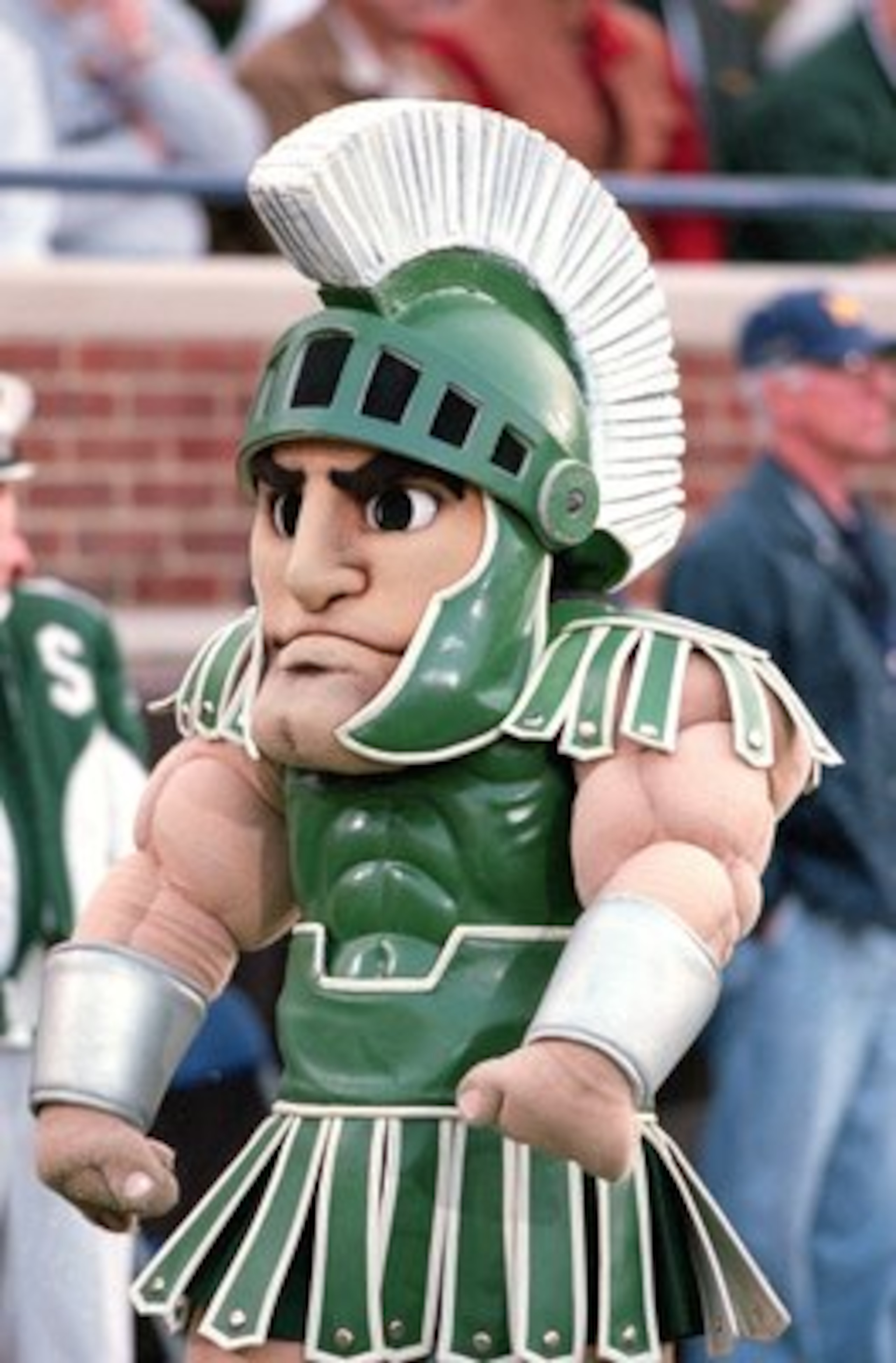 21 Oct 2000: The Michigan State Spartans mascot looks on the field during the game against the Michigan Wolverines at the Michigan Stadium in Ann Arbor, Michigan. The Wolverines defeated the Spartans 14-0.Mandatory Credit: Tom Pidgeon /Allsport 21 Oct 2000: The Michigan State Spartans mascot looks on the field during the game against the Michigan Wolverines at the Michigan Stadium in Ann Arbor, Michigan. The Wolverines defeated the Spartans 14-0.Mandatory Credit: Tom Pidgeon /Allsport