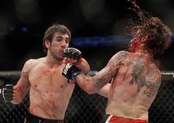 Kenny Florian delivering damage in the stand-up