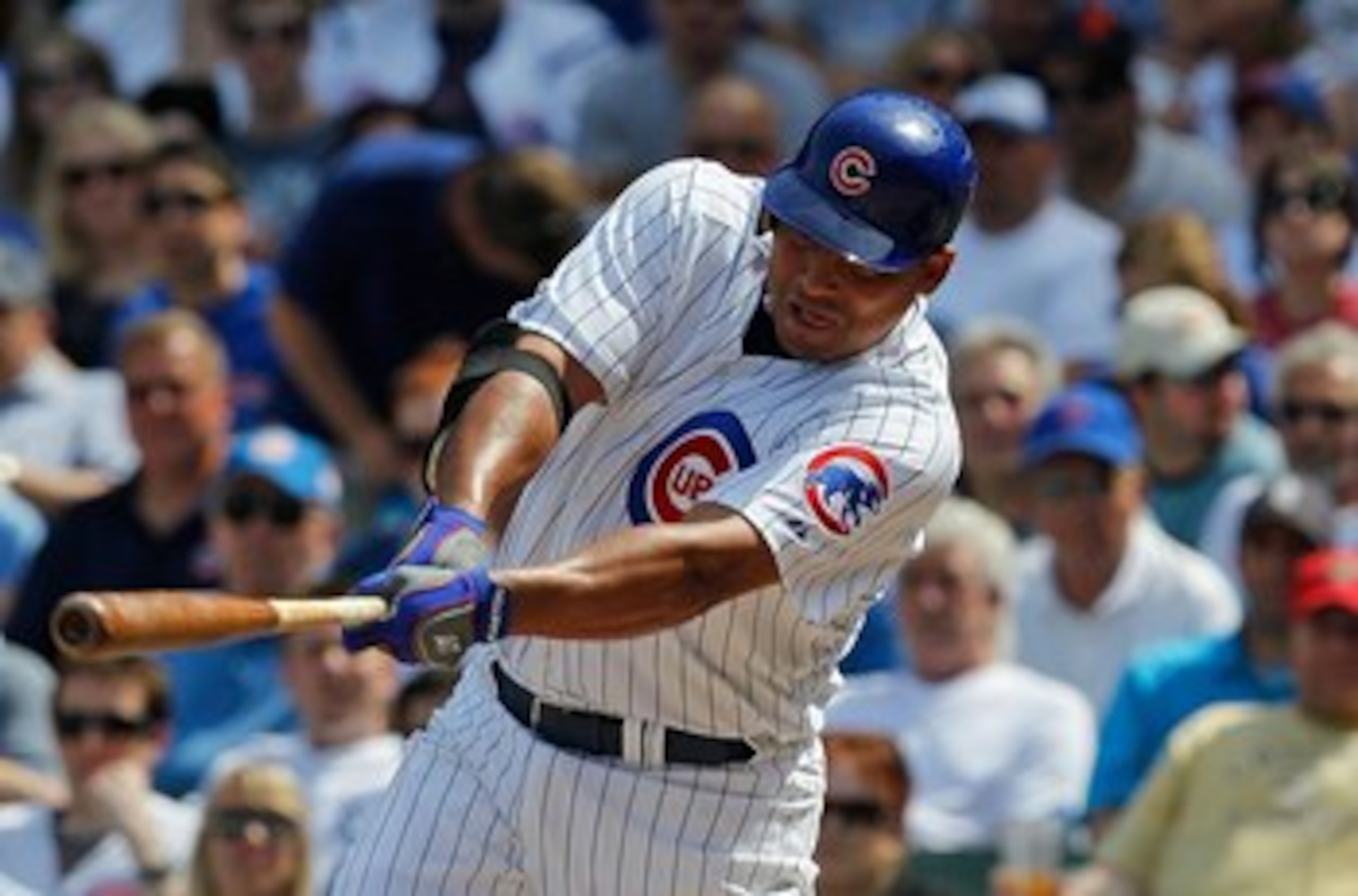 CHICAGO - APRIL 15: Starting pitcher Carlos Zambrano of the Chicago Cubs, wearing a number 42 jersey in honor of Jackie Robinson, swings at the ball against the Milwaukee Brewers at Wrigley Field on April 15, 2010 in Chicago, Illinois. The Brewers defeate