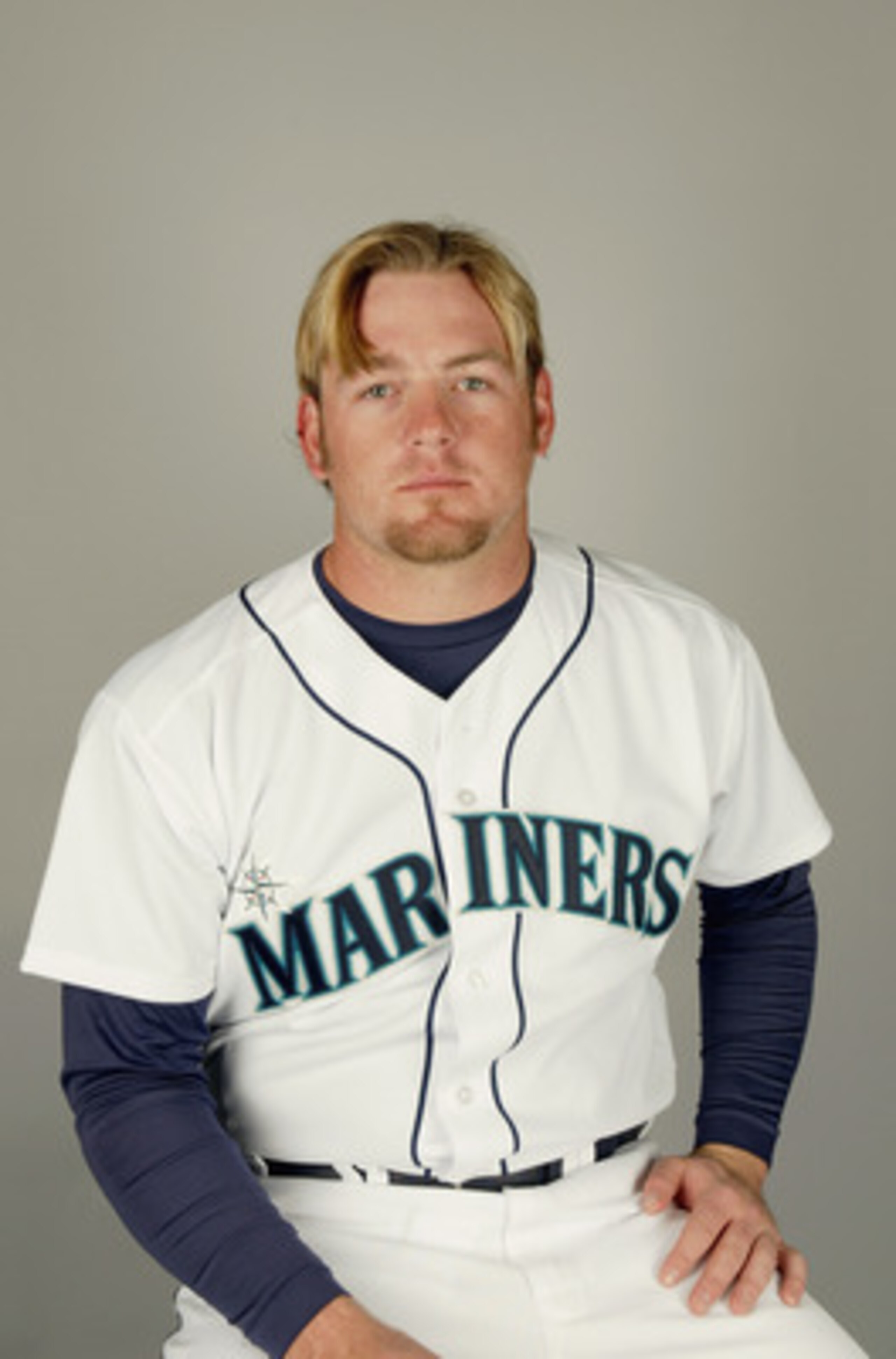 PEORIA, AZ - FEBRUARY 27:  Catcher Ryan Christianson #26 of the Seattle Mariners poses for a portrait during the 2004 MLB Spring Training Photo Day at Peoria Stadium on February 27, 2004 in Peoria, Arizona. (Photo by Harry How/Getty Images)
