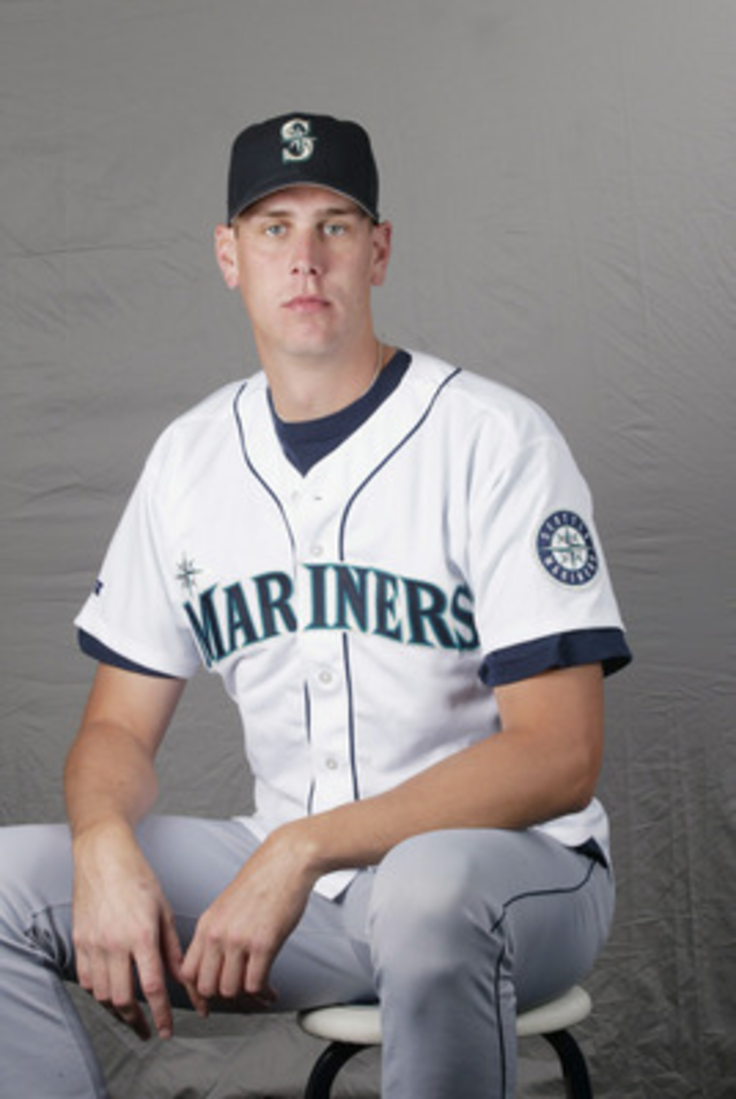 21 FEB 2002: Ryan Anderson #56 of the Seattle Mariners poses for a photo during Team Photo Day at the Mariners Spring Training in Peoria, Az. Digital Photo. Photo by Tom Hauck/Getty Images.
