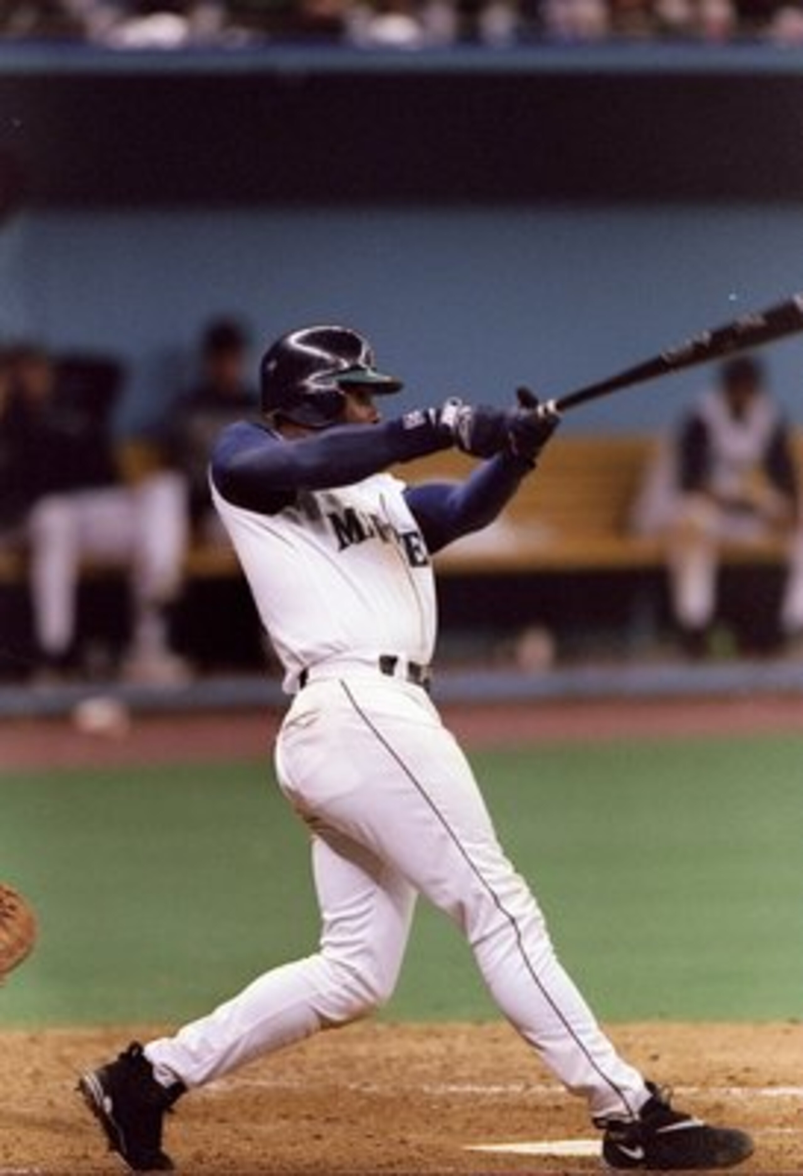 2 Oct 1997: Outfielder Ken Griffey Jr of the Seattle Mariners at bat during a game against the Baltimore Orioles at the Kingdome in Seattle, Washington. The Orioles won the game, 9-3.
