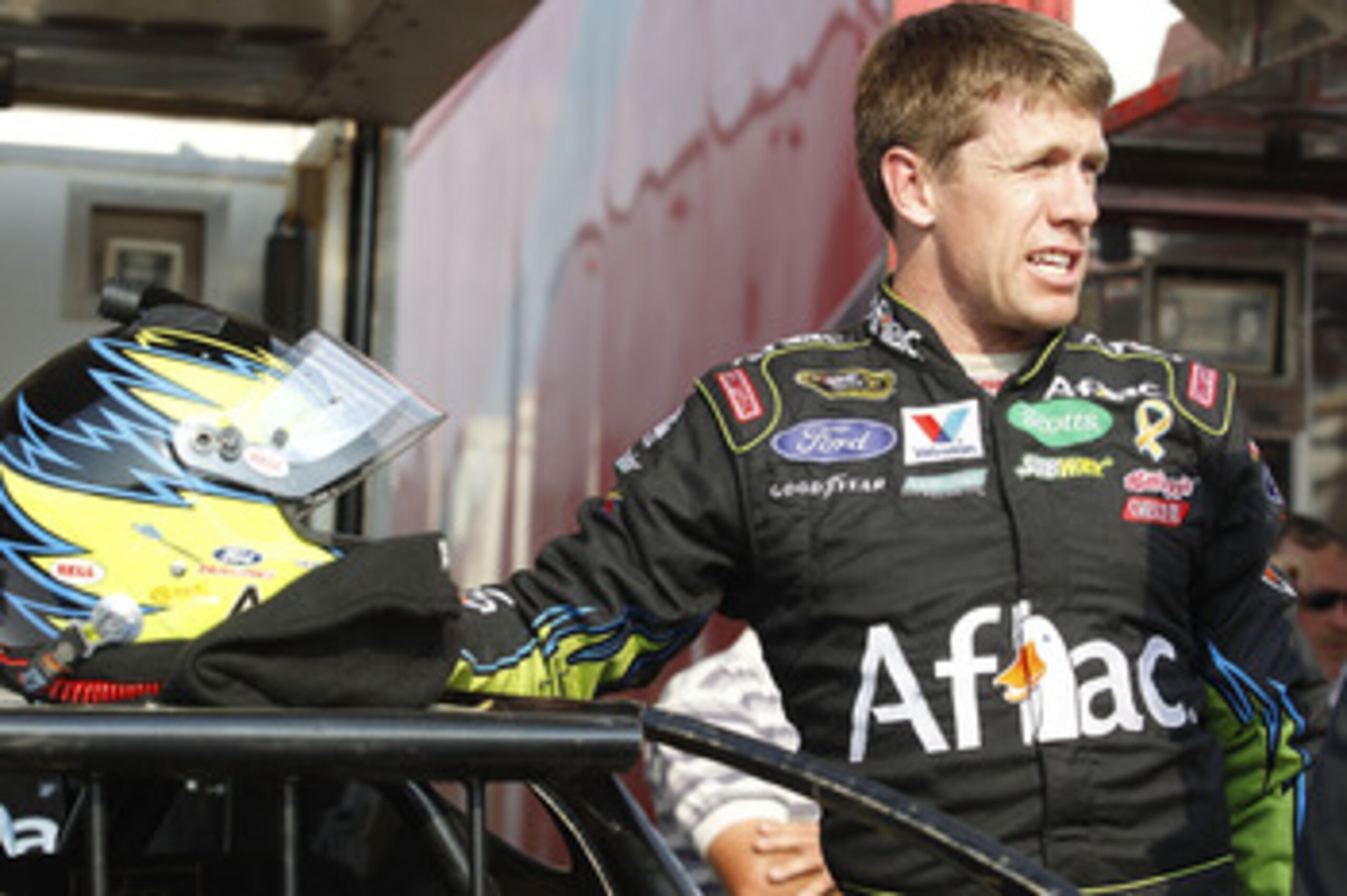 ROSSBURG, OH - JUNE 08:  Carl Edwards prepares to drive during practice before the running of Prelude To The Dream at Eldora Speedway on June 8, 2011 in Rossburg, Ohio.  (Photo by Todd Warshaw/Getty Images For True Speed Communications)