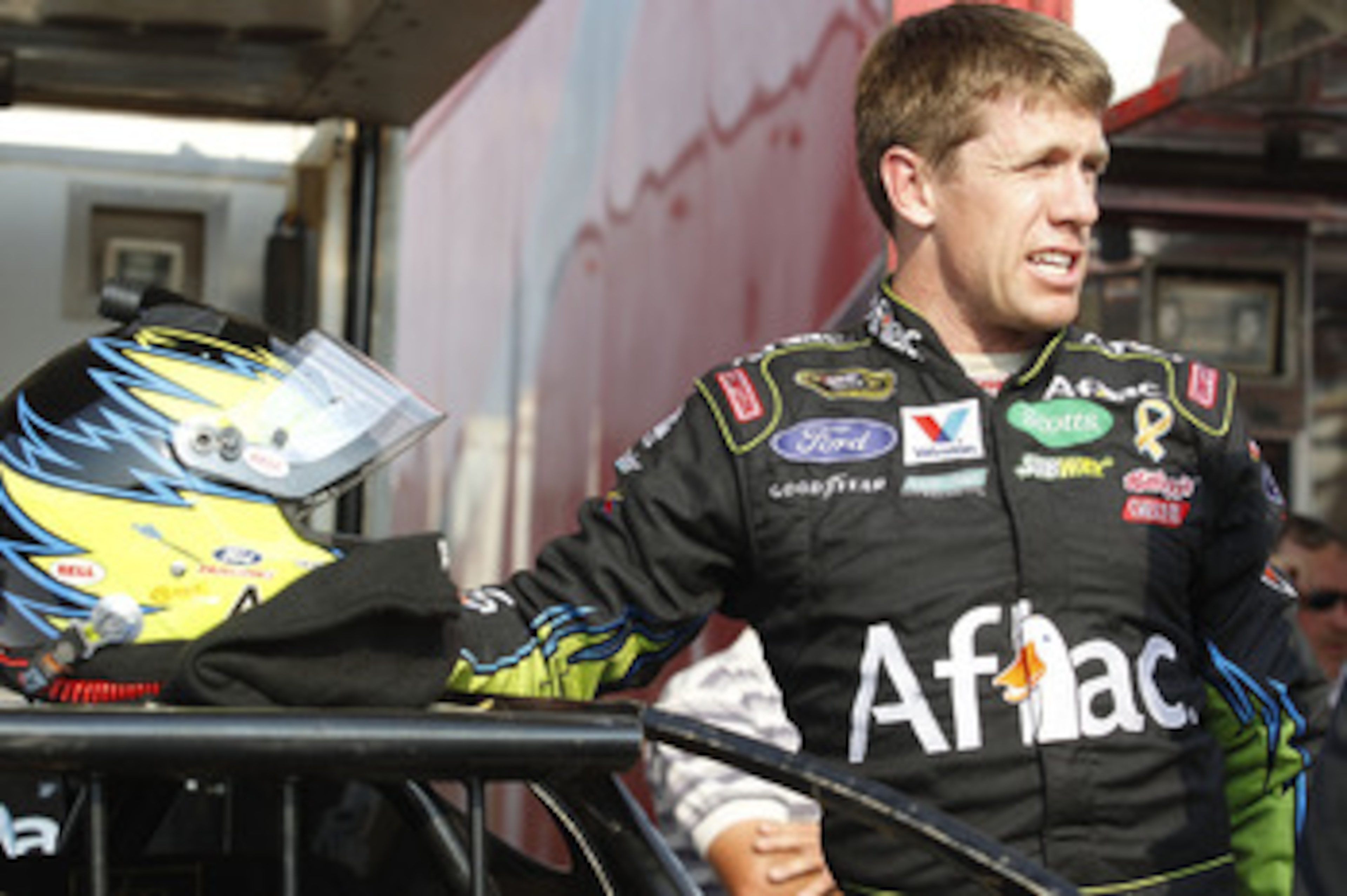 ROSSBURG, OH - JUNE 08:  Carl Edwards prepares to drive during practice before the running of Prelude To The Dream at Eldora Speedway on June 8, 2011 in Rossburg, Ohio.  (Photo by Todd Warshaw/Getty Images For True Speed Communications)