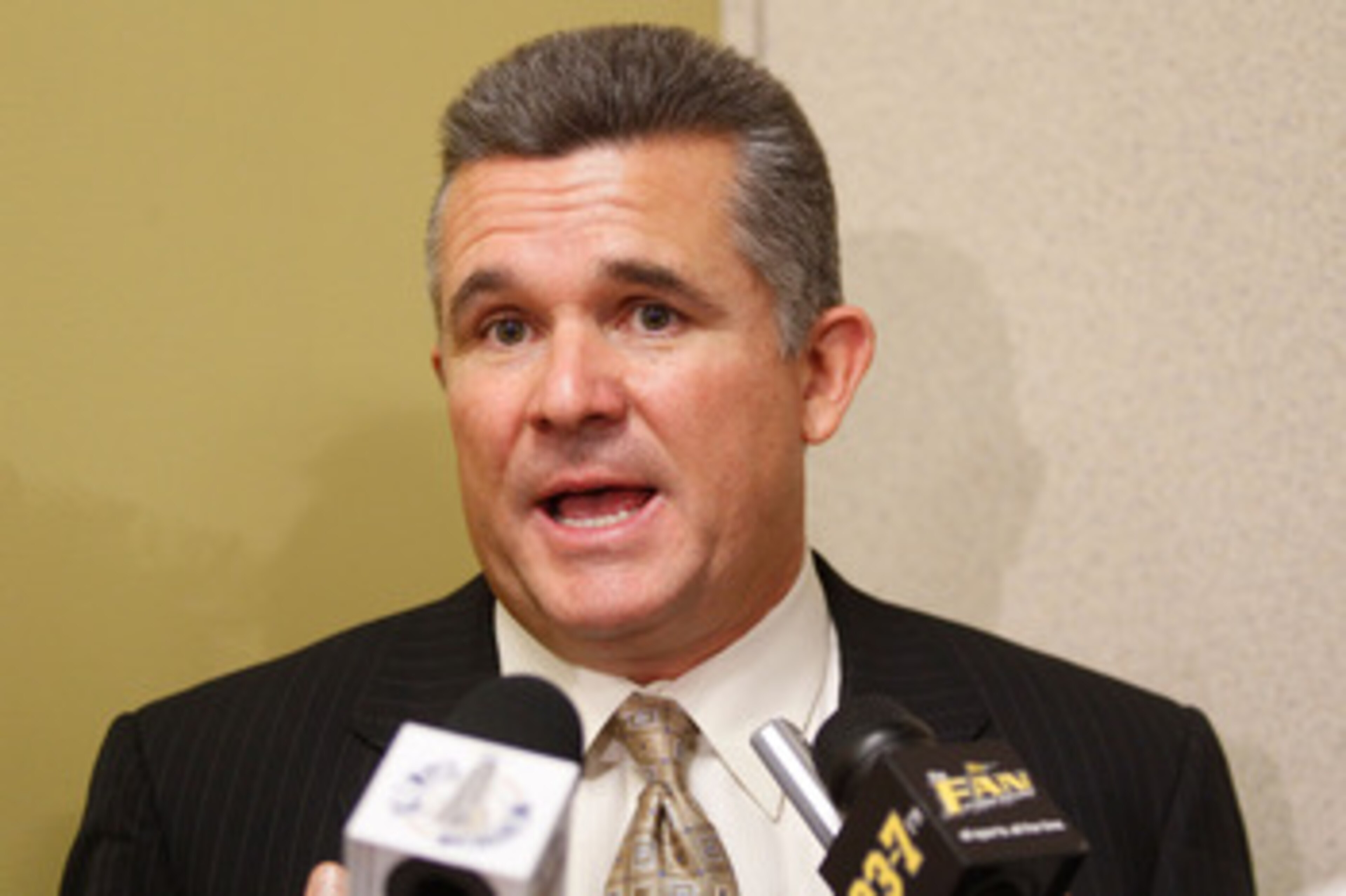 PITTSBURGH, PA  - JANUARY 11:  The new University of Pittsburgh head football coach Todd Graham speaks to the media during a press conference at the University of Pittsburgh Panthers South Side training facility on January 11, 2011 in Pittsburgh, Pennsylv
