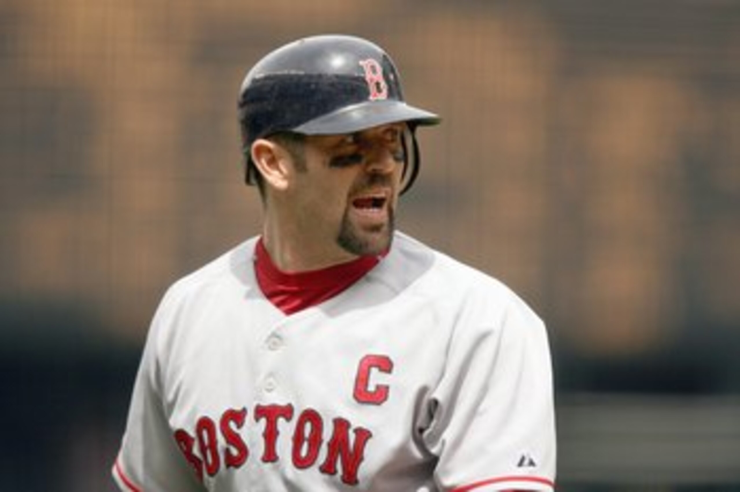 SEATTLE - June 27: Jason Varitek#33 of the Boston Red Sox looks back during the game against the Seattle Mariners on June 27, 2007 at Safeco Field in Seattle, Washington. (Photo by Otto Greule Jr/Getty Images)