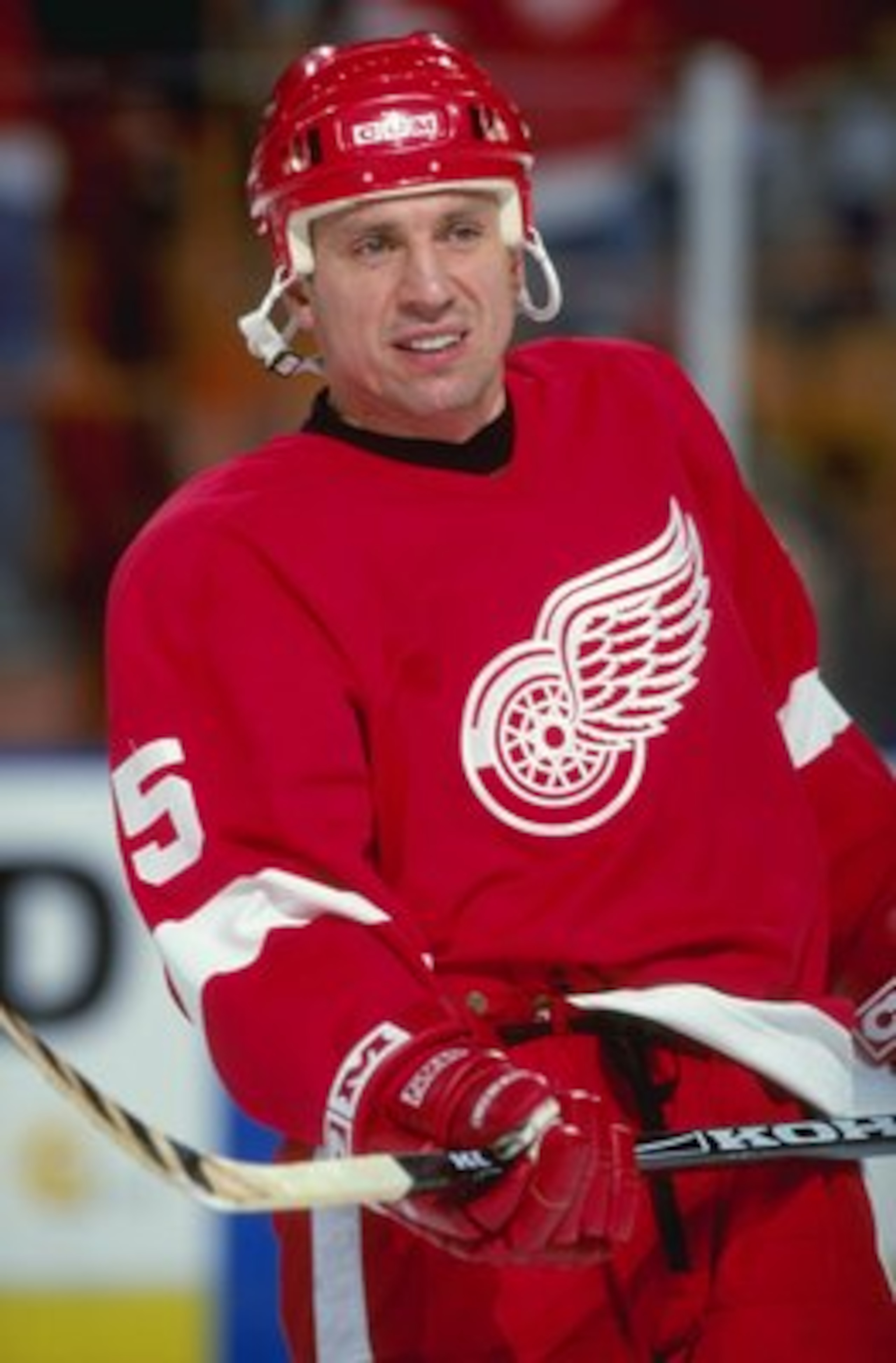 9 Mar 1999: Petr Klima #85 of the Detroit Red Wings looks on during the game against the Los Angeles Kings at the Great Western Forum in Inglewod, California. The Kings defeated the Red Wings 4-2.