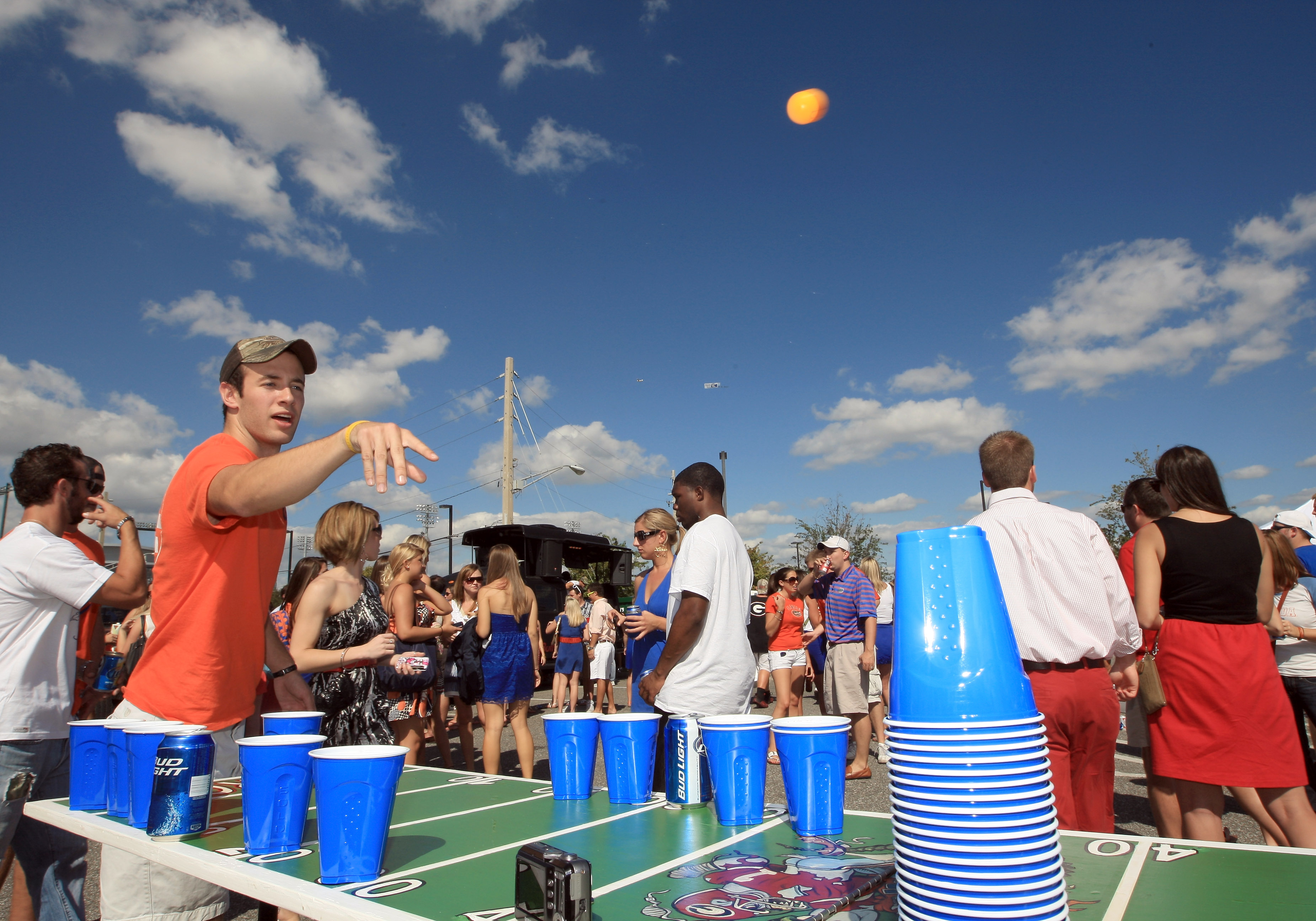 JACKSONVILLE, FL - OCTOBER 30:  Fans tailgate at EverBank field prior to the game between the Georgia Bulldogs and the Florida Gators on October 30, 2010 in Jacksonville, Florida.  (Photo by Sam Greenwood/Getty Images)