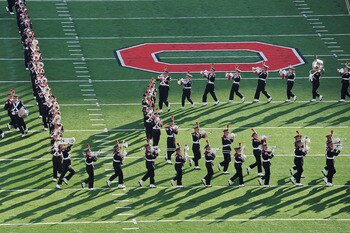 COLUMBUS, OH - NOVEMBER 13:  The Ohio State Marching Band performs on the field before a game against the Penn State Nittany Lions at Ohio Stadium on November 13, 2010 in Columbus, Ohio.  (Photo by Jamie Sabau/Getty Images)