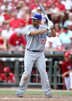 CINCINNATI, OH - JUNE 08:  Carlos Pena #22  of the Chicago Cubs is at bat during the game against the Cincinnati Reds at Great American Ball Park on June 8, 2011 in Cincinnati, Ohio.  (Photo by Andy Lyons/Getty Images)