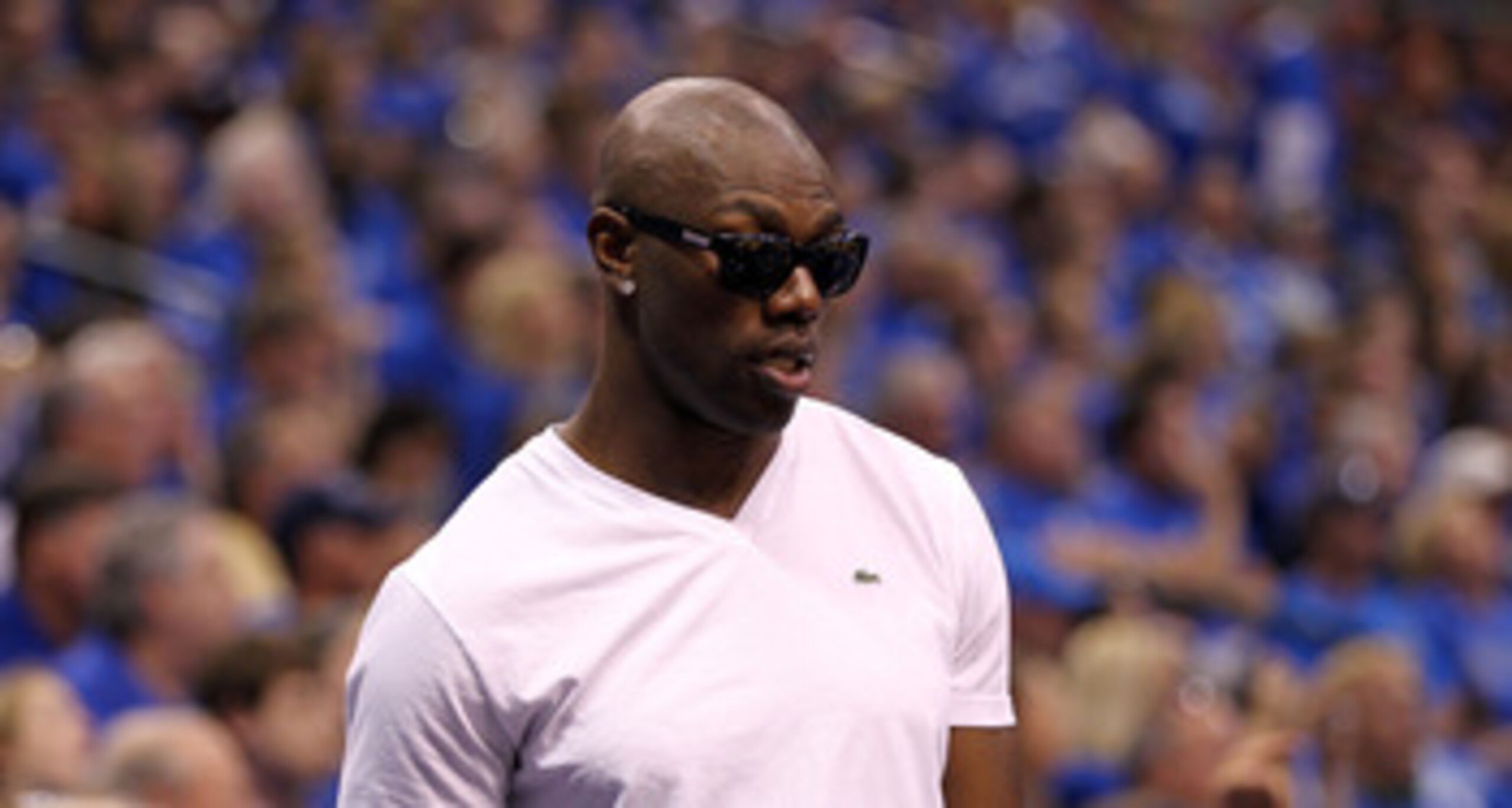 DALLAS, TX - JUNE 05:  Terrell Owens attends Game Three of the 2011 NBA Finals between the Dallas Mavericks and the Miami Heat at American Airlines Center on June 5, 2011 in Dallas, Texas.  NOTE TO USER: User expressly acknowledges and agrees that, by dow