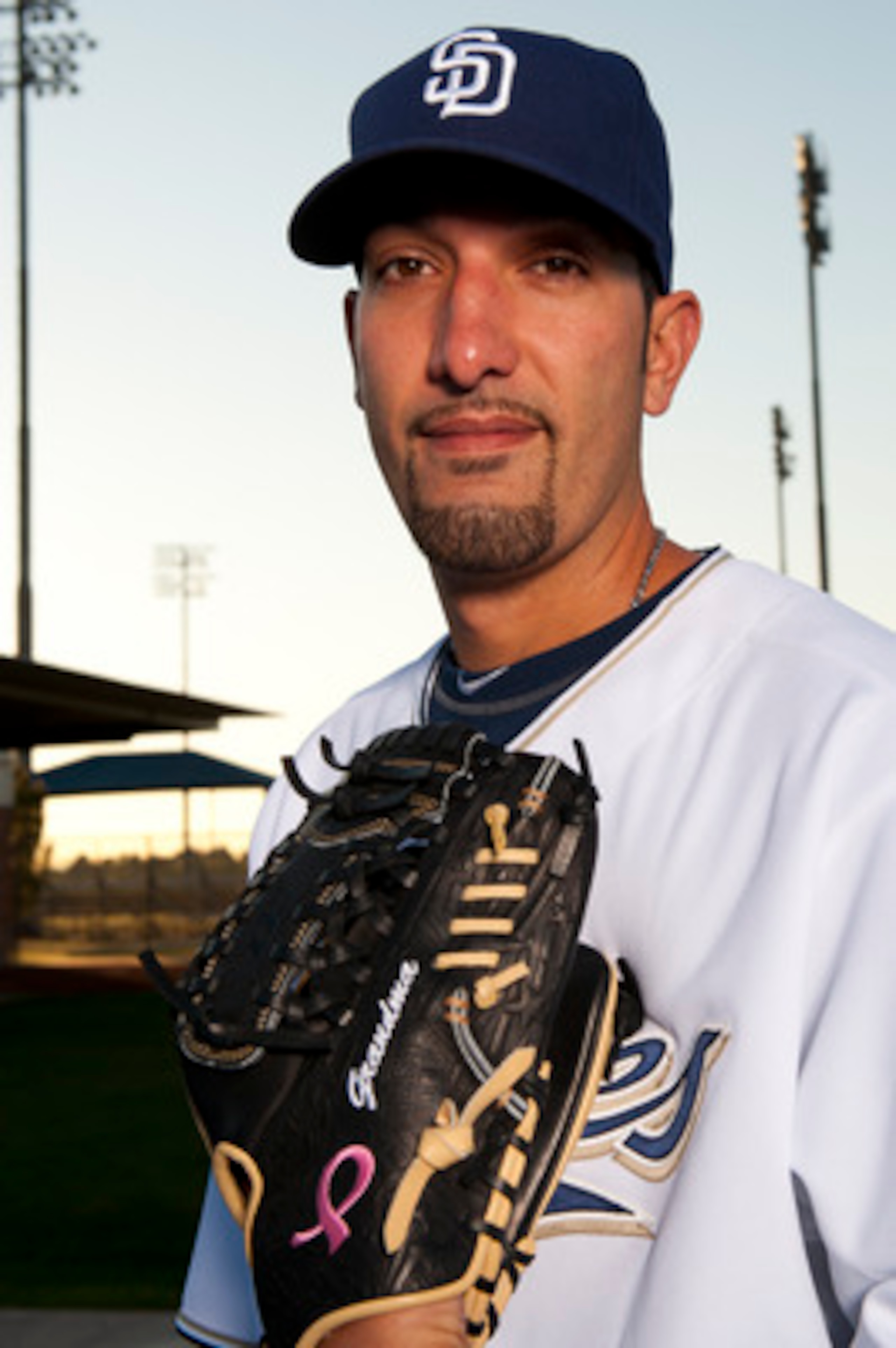 PEORIA, AZ - FEBRUARY 23: Mike Adams #37 of the San Diego Padres poses during their photo day at the Padres Spring Training Complex on February 23, 2011 in Peoria, Arizona. (Photo by Rob Tringali/Getty Images)