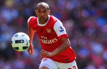 LONDON, ENGLAND - MAY 01:  Gael Clichy of Arsenal in action during the Barclays Premier League match between Arsenal and Manchester United at the Emirates Stadium on May 1, 2011 in London, England.  (Photo by Mike Hewitt/Getty Images)