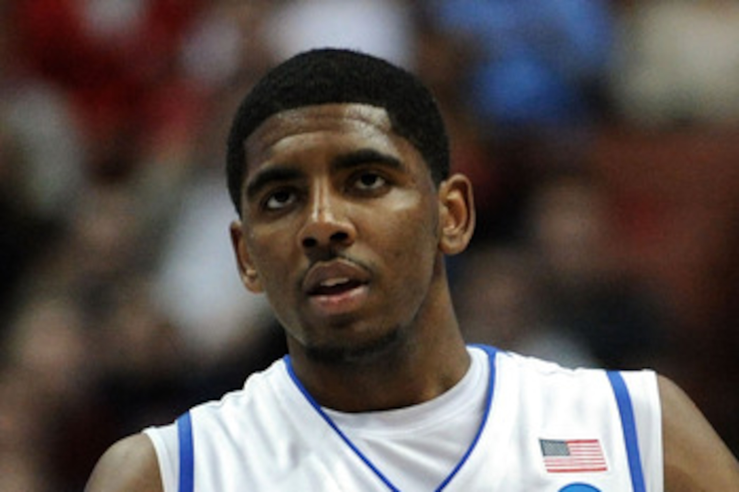 ANAHEIM, CA - MARCH 24:  Kyrie Irving #1 of the Duke Blue Devils looks on against the Arizona Wildcats during the west regional semifinal of the 2011 NCAA men's basketball tournament at the Honda Center on March 24, 2011 in Anaheim, California.  (Photo by