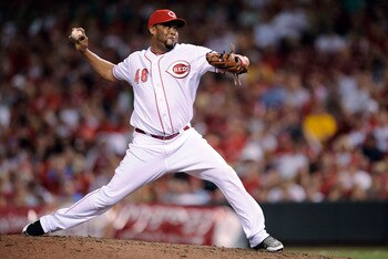 CINCINNATI, OH - JUNE 3:  Francisco Cordero #48 of the Cincinnati Reds pitches in the ninth inning against the Los Angeles Dodgers at Great American Ball Park on June 3, 2011 in Cincinnati, Ohio. Cordero earned the save as the Reds defeated the Dodgers 2-