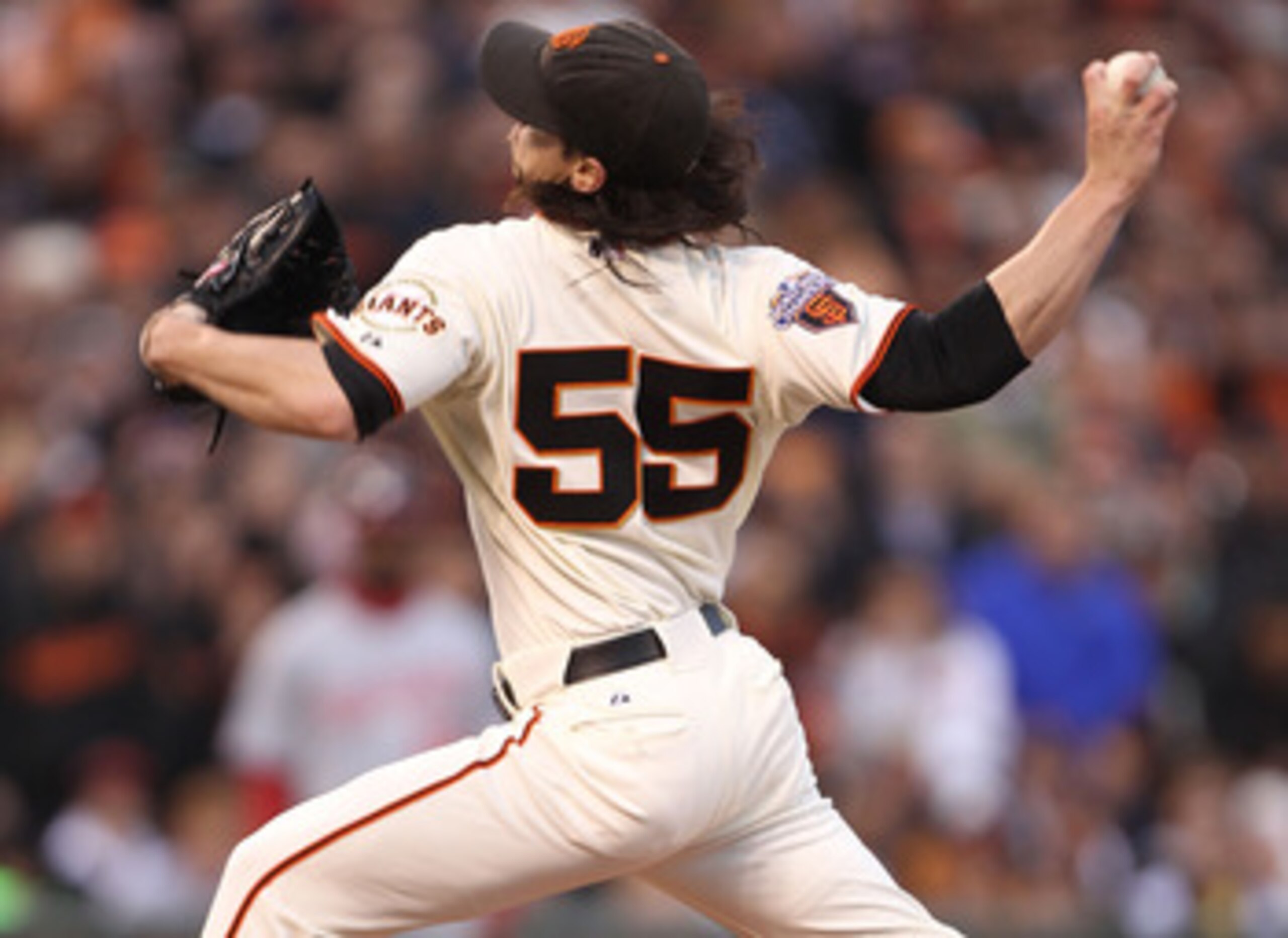 SAN FRANCISCO, CA - JUNE 6: Tim Lincecum #55 of the San Francisco Giants pitches his 1000th career strikout against the Washington Nationals during an MLB game at AT&T Park on June 6, 2011 in San Francisco, California. (Photo by Jed Jacobsohn/Getty Image SAN FRANCISCO, CA - JUNE 6: Tim Lincecum #55 of the San Francisco Giants pitches his 1000th career strikout against the Washington Nationals during an MLB game at AT&T Park on June 6, 2011 in San Francisco, California. (Photo by Jed Jacobsohn/Getty Image