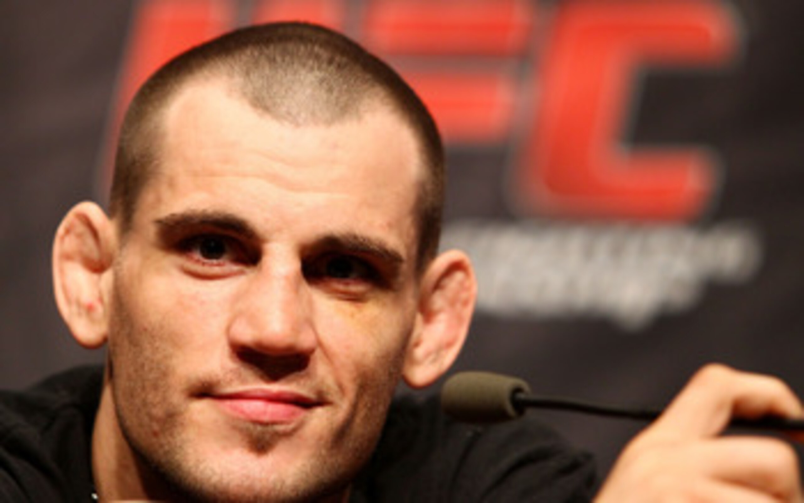 SYDNEY, AUSTRALIA - DECEMBER 14: Jon Fitch speaks to the media during a UFC 127 Press Conference at Star City on December 14, 2010 in Sydney, Australia.  (Photo by Mark Nolan/Getty Images)