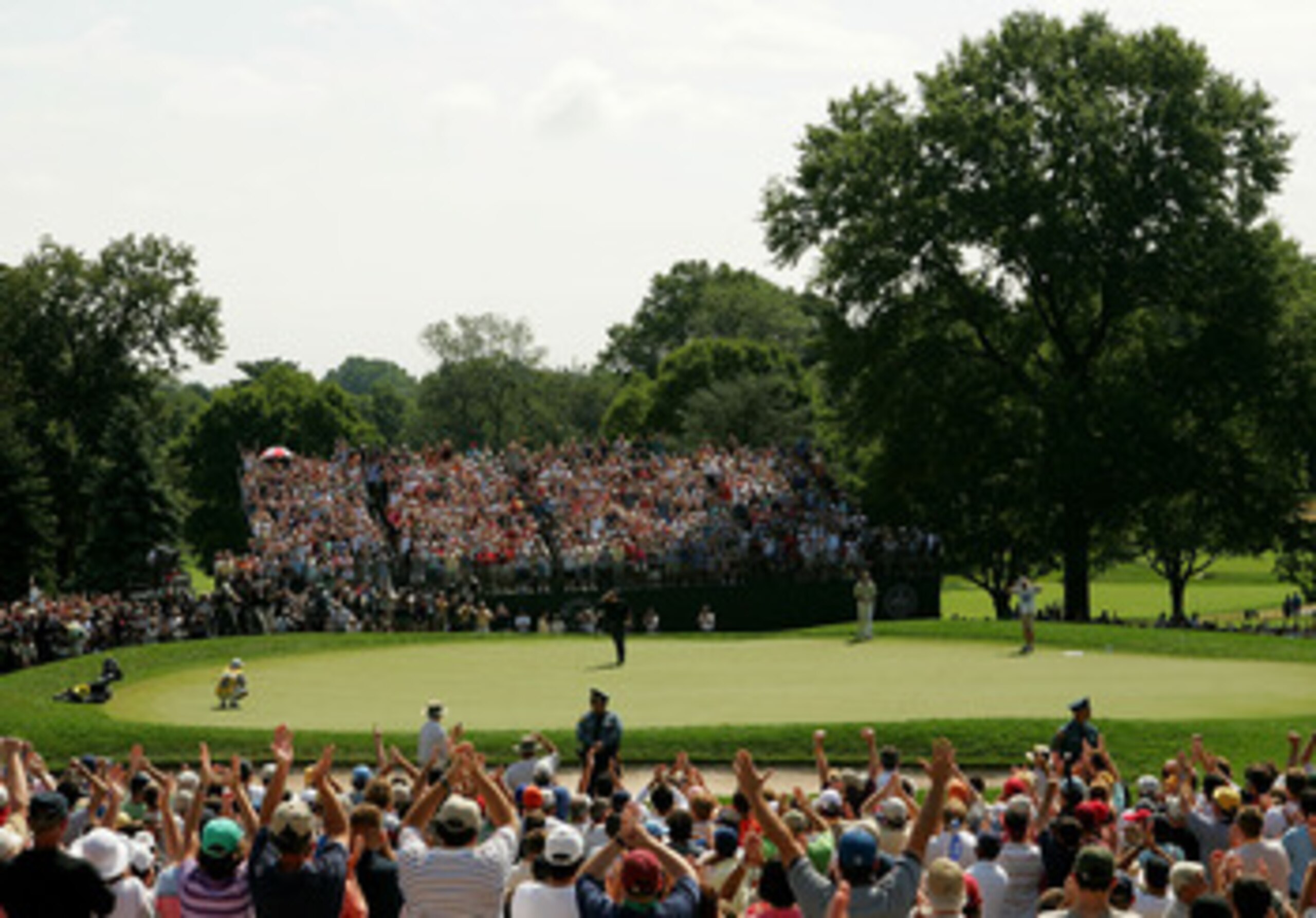 SPRINGFIELD, NJ - AUGUST 15:  Phil Mickelson tips his cap after winning  the 2005 PGA Championship with a 4-under par 276 August 15, 2005 in Springfield, New Jersey.  (Photo by Ezra Shaw/Getty Images)