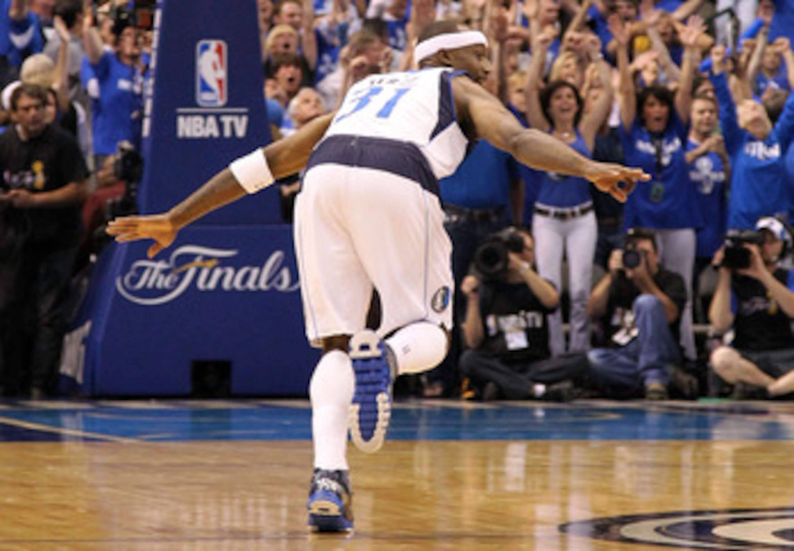 DALLAS, TX - JUNE 09:  Jason Terry #31 of the Dallas Mavericks reacts after he made a three-pointer late in the fourth quarter while taking on the Miami Heat in Game Five of the 2011 NBA Finals at American Airlines Center on June 9, 2011 in Dallas, Texas.