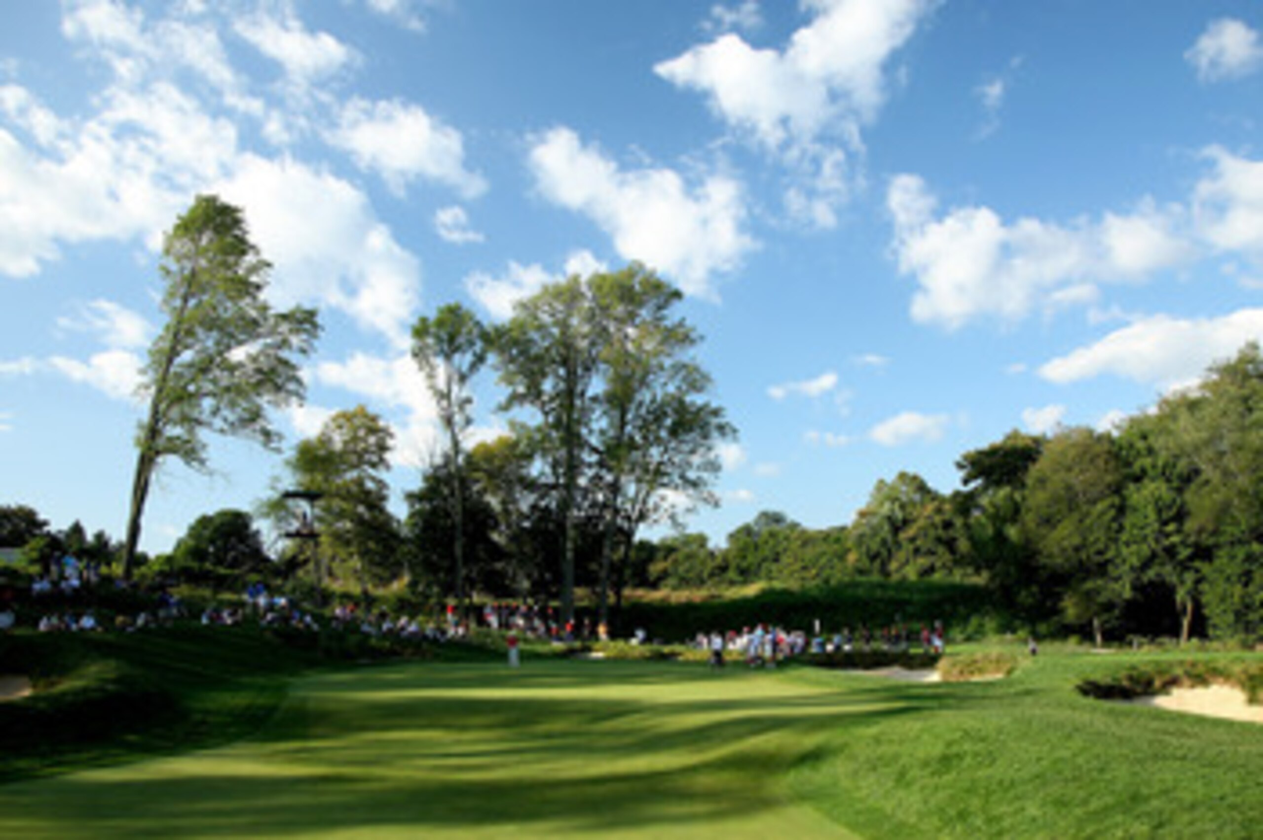 ARDMORE, PA - SEPTEMBER 13: The 17th green during the final afternoon singles matches on the East Course at Merion Golf Club on September 13, 2009 in Ardmore, Pennsylvania  (Photo by David Cannon/Getty Images)
