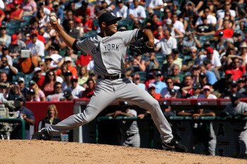 ANAHEIM, CA - JUNE 05:  Closer Mariano Rivera #42 of the New York Yankees pitches the ninth inning on his way to picking up a save against the Los Angeles Angels of Anaheim on June 5, 2011 at Angel Stadium in Anaheim, California.  The Yankees won 5-3.  (P