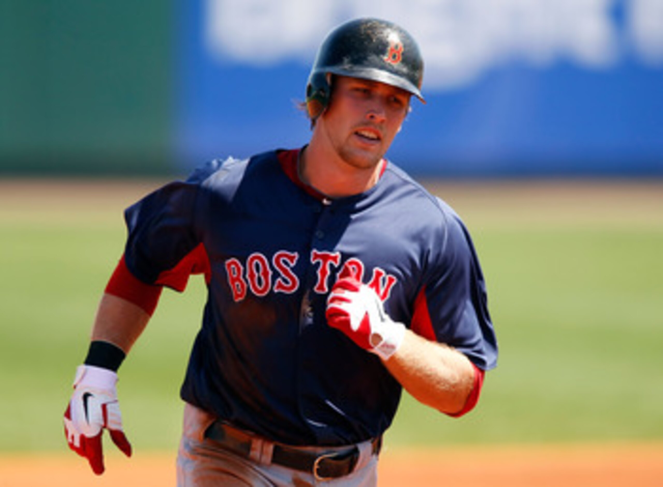 BRADENTON, FL - MARCH 13:  Infielder Lars Anderson #78 of the Boston Red Sox rounds the bases after his home run against the Pittsburgh Pirates during a Grapefruit League Spring Training Game at McKechnie Field on March 13, 2011 in Bradenton, Florida.  (P