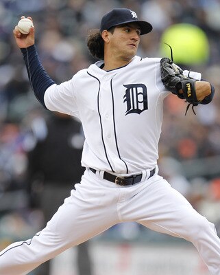 DETROIT, MI - APRIL 08:  Brayan Villarreal #60 of the Detroit Tigers throws a pitch while playing the Kansas City Royals at Comerica Park on April 8, 2011 in Detroit, Michigan.  (Photo by Gregory Shamus/Getty Images)