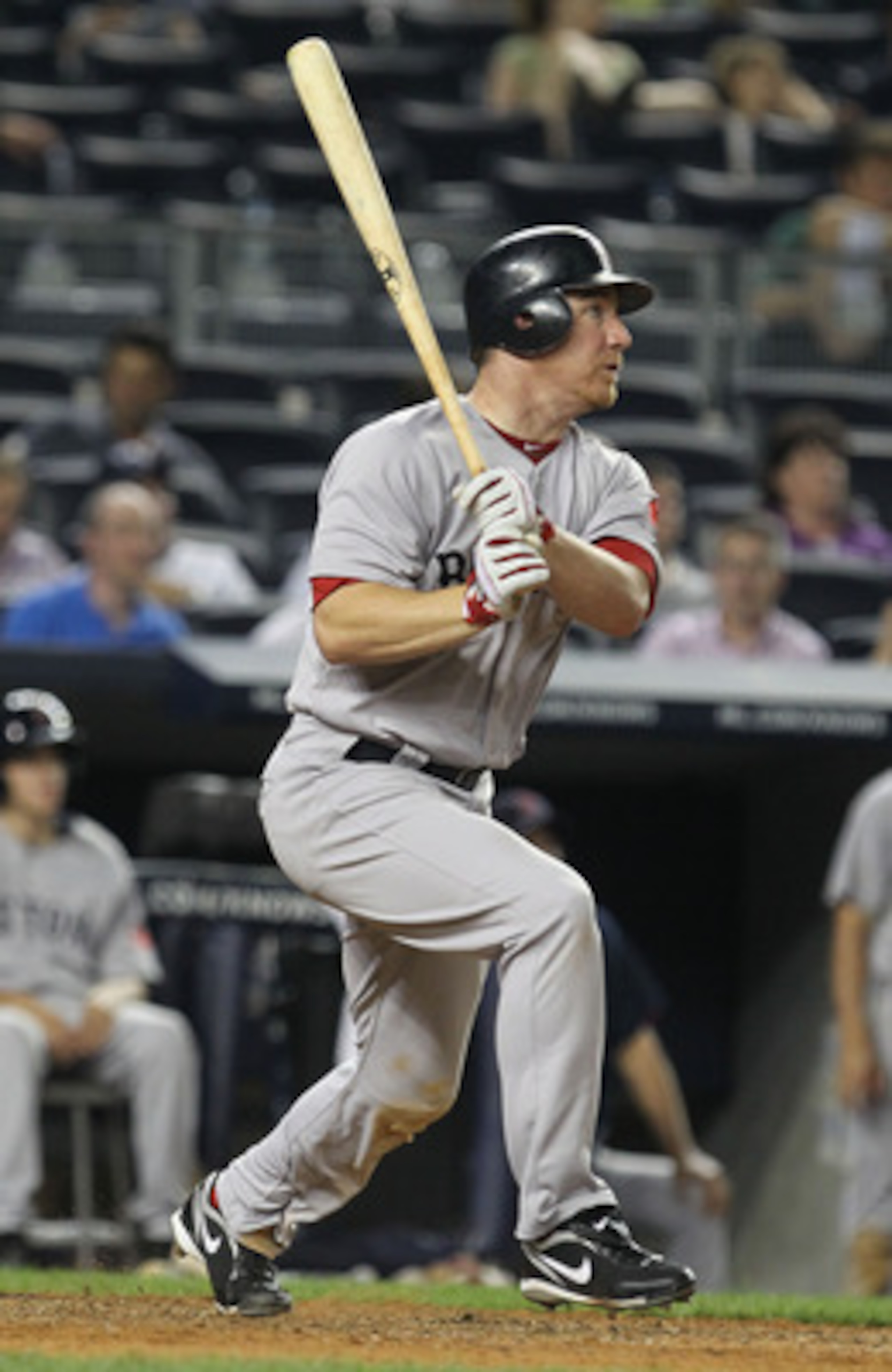 NEW YORK, NY - JUNE 08: J.D. Drew #7 of the Boston Red Sox hits a home run against the New York Yankees during their game on June 8, 2011 at Yankee Stadium in the Bronx borough of New York City. (Photo by Al Bello/Getty Images) NEW YORK, NY - JUNE 08: J.D. Drew #7 of the Boston Red Sox hits a home run against the New York Yankees during their game on June 8, 2011 at Yankee Stadium in the Bronx borough of New York City. (Photo by Al Bello/Getty Images)