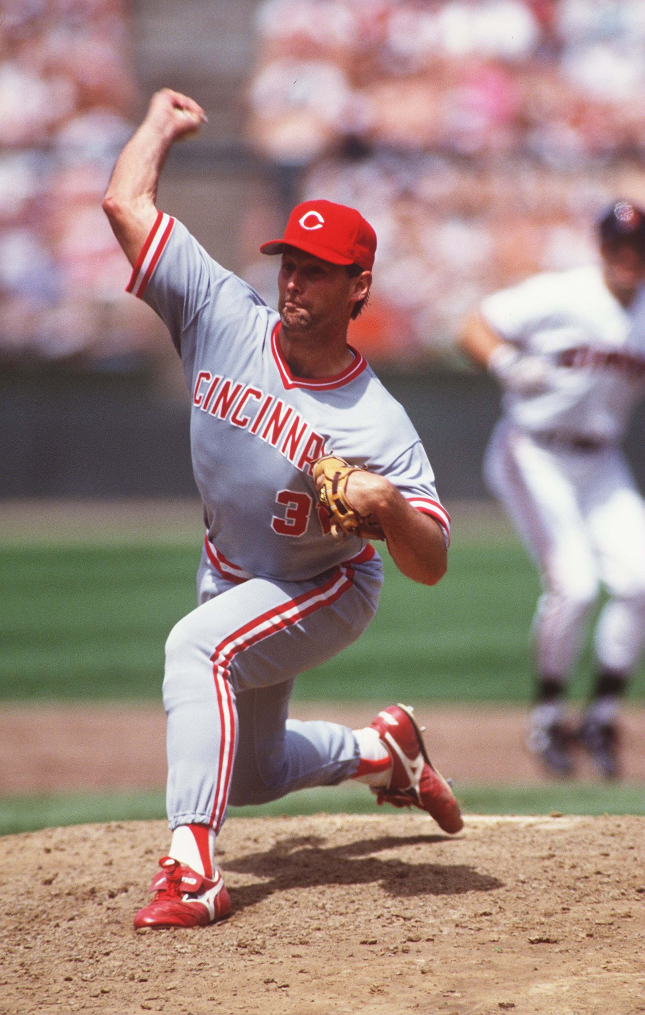 19 APR 1992:  TIM BELCHER DELIVERS A PITCH FOR THE Cincinnati REDS DURING THEIR GAME AGAINST THE SAN FRANCISCO GIANTS AT CANDLESTICK PARK IN SAN FRANCISCO, CALIFORNIA. Mandatory Credit: Otto Greule/ALLSPORT