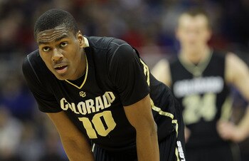 KANSAS CITY, MO - MARCH 10:  Alec Burks #10 of the Colorado Buffaloes stands on the court against the Kansas State Wildcats during their quarterfinal game in the 2011 Phillips 66 Big 12 Men's Basketball Tournament at Sprint Center on March 10, 2011 in Kan