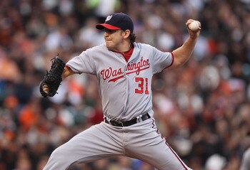 SAN FRANCISCO, CA - JUNE 6:  John Lannan #31 of the Washington Nationals pitches against the San Francisco Giants during an MLB game at AT&T Park on June 6, 2011 in San Francisco, California. (Photo by Jed Jacobsohn/Getty Images)