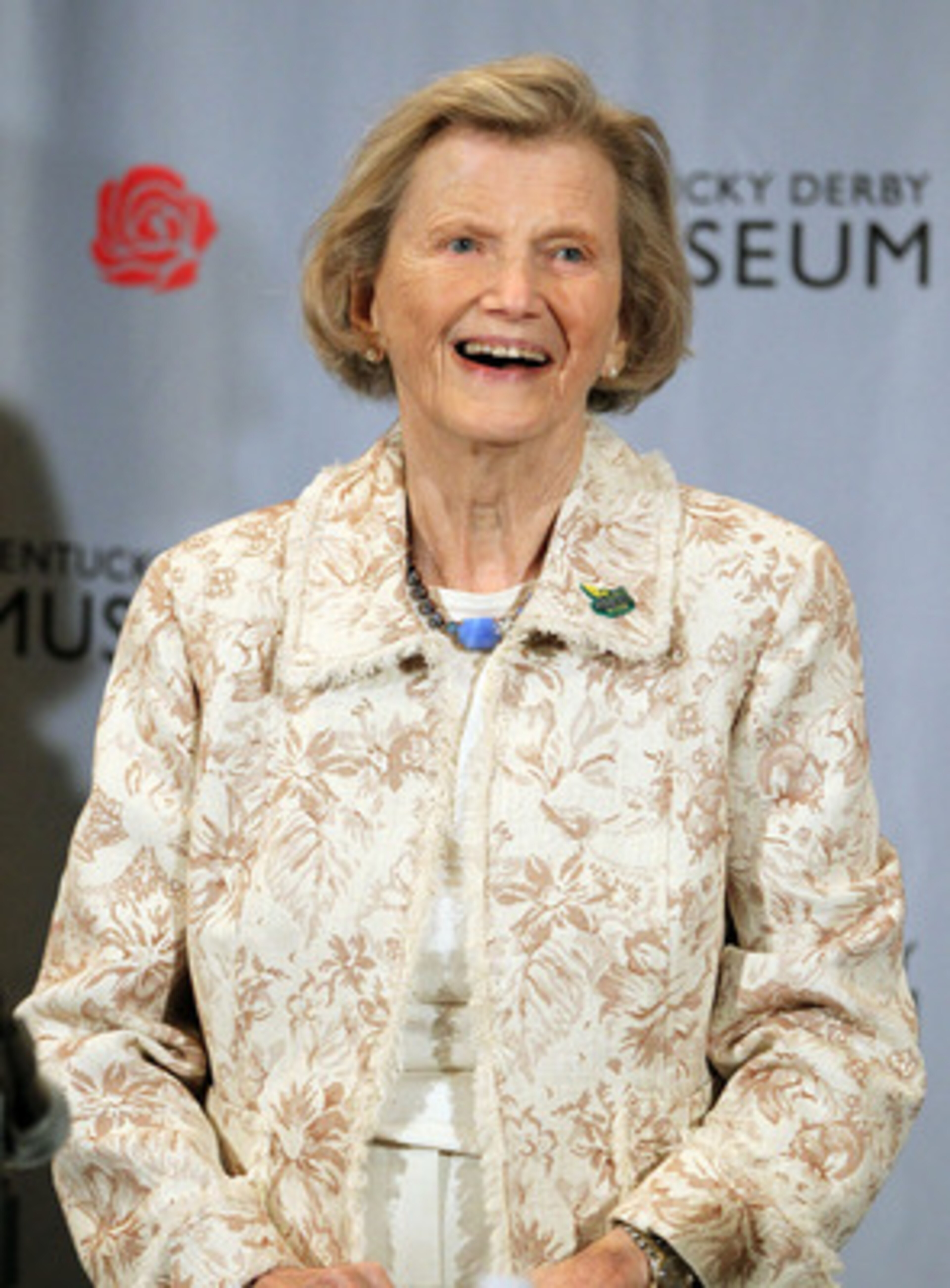 LOUISVILLE, KY - APRIL 29:  Secretariat owner Penny Chenery speaks to the media alongside Producer Mark Ciardi, actress Diane Lane, and Director Randall Wallace at a press conference highlighting the release of Walt Disney Studios Motion Pictures film 'Se