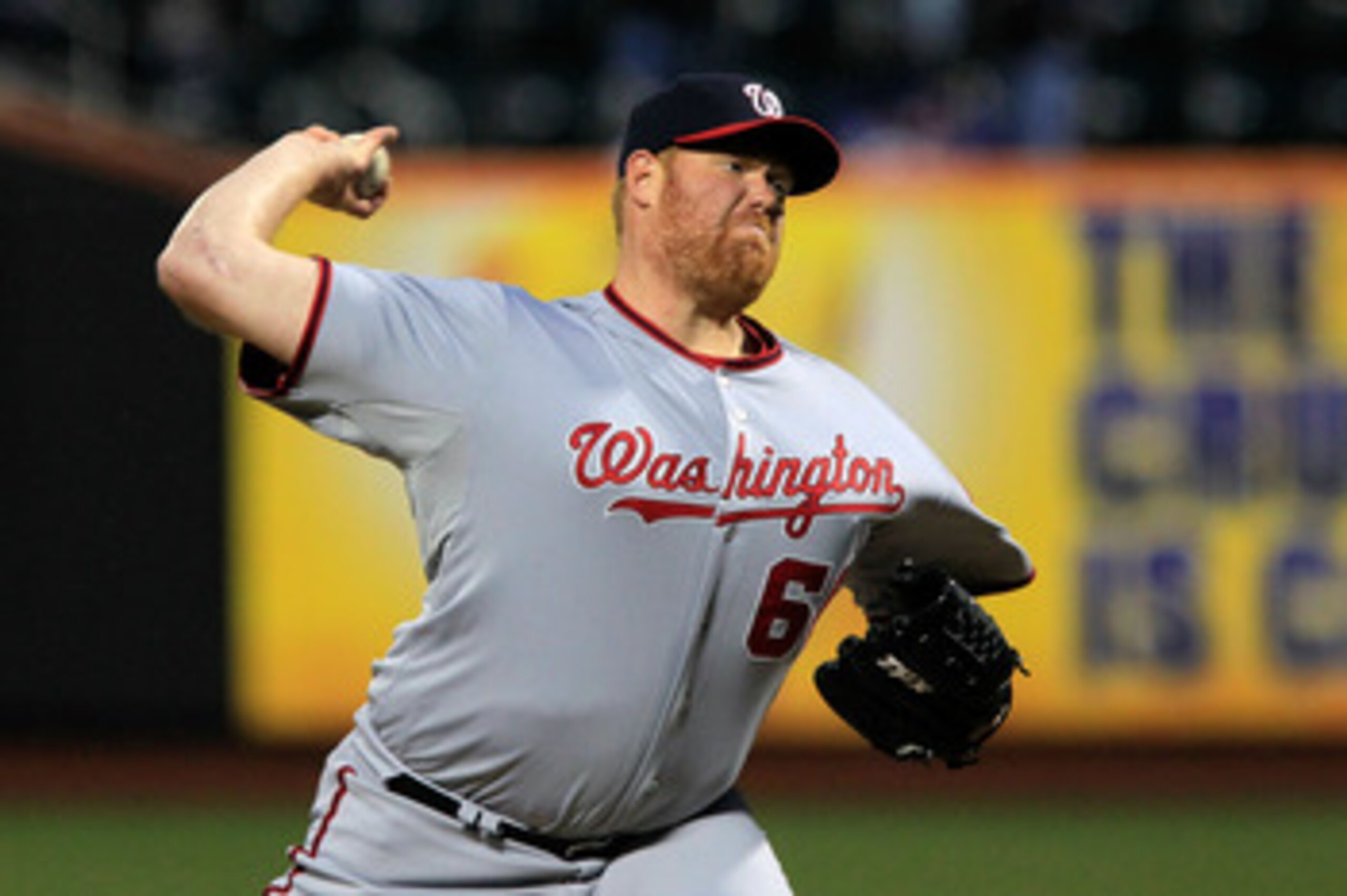 NEW YORK, NY - APRIL 08:  Closing pitcher Todd Coffey #60 of the Washington Nationals throws a pitch against the New York Mets during the Mets' Home Opener at Citi Field on April 8, 2011 in the Flushing neighborhood of Queens in New York City.  (Photo by