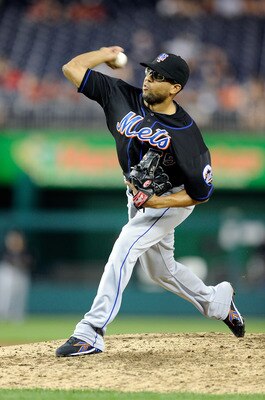 WASHINGTON, DC - APRIL 26:  Francisco Rodriguez #75 of the New York Mets pitches against the Washington Nationals at Nationals Park on April 26, 2011 in Washington, DC. New York won the game 6-4.  (Photo by Greg Fiume/Getty Images)