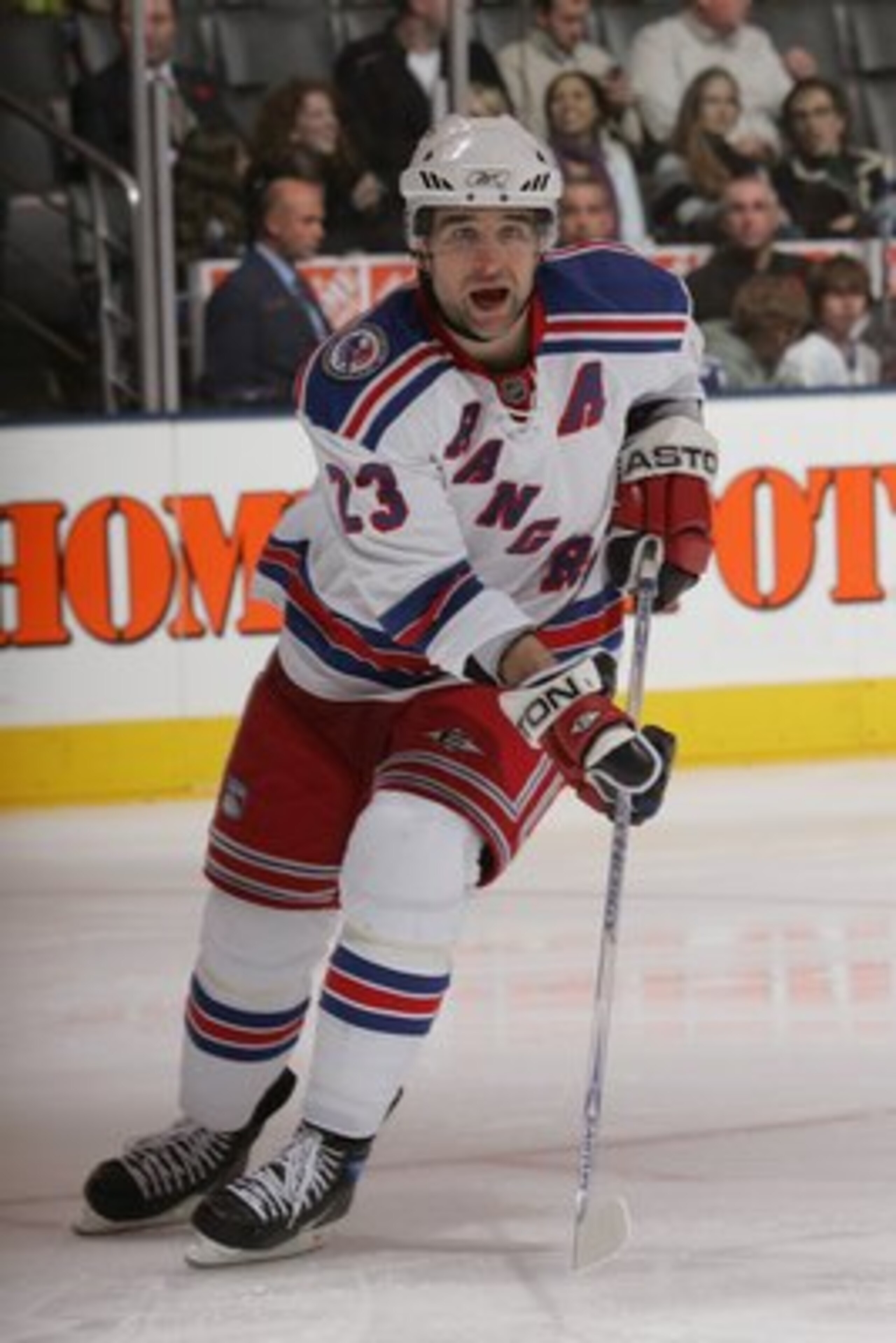 TORONTO, ON - NOVEMBER 10:  Chris Drury #23 of the New York Rangers skates against the Toronto Maple Leafs on November 10, 2007 at Air Canada Centre in Toronto, Ontario, Canada. (Photo by Bruce Bennett/Getty Images)