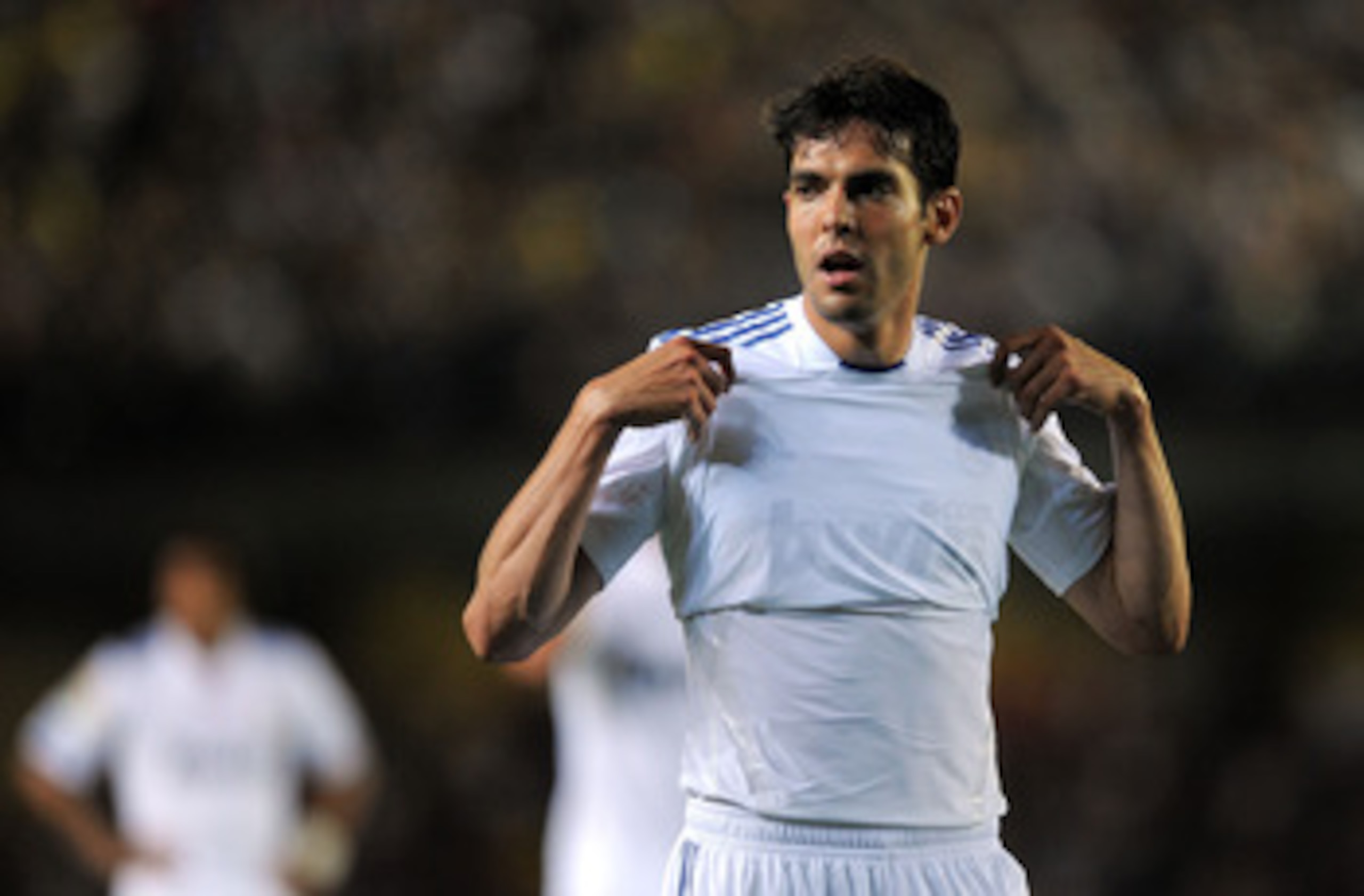 VILLARREAL, SPAIN - MAY 15: Kaka of Real Madrid reacts during the La Liga match between Villarreal and Real Madrid at estadio El Madrigal on May 15, 2011 in Villarreal, Spain.  (Photo by Denis Doyle/Getty Images)
