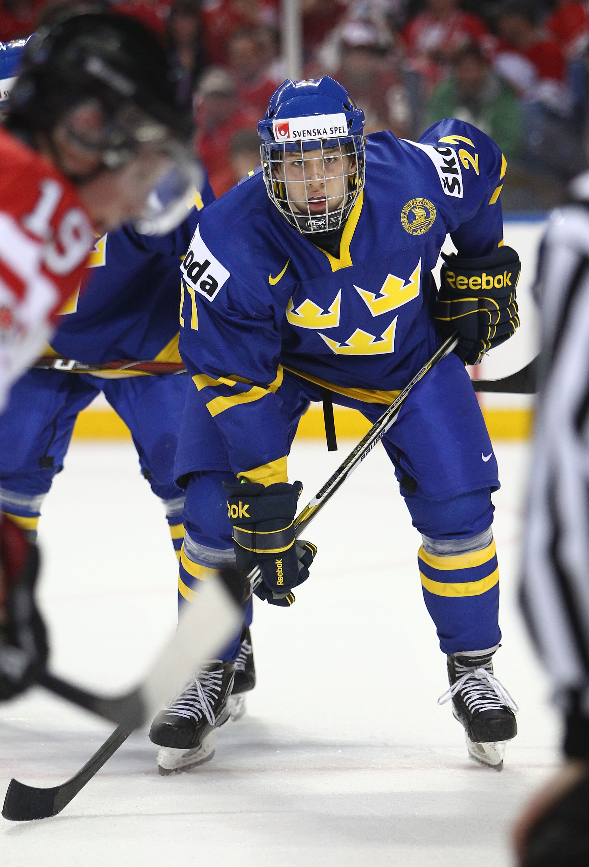 BUFFALO, NY - DECEMBER 31: Forward Rickard Rakell #27 of Sweden during the 2011 IIHF World U20 Championship game between Canada and Sweden on December 31, 2010 at HSBC Arena in Buffalo, New York. (Photo by Tom Szczerbowski/Getty Images)
