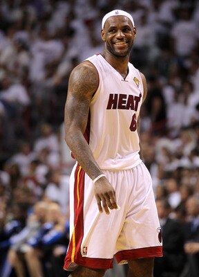 MIAMI, FL - JUNE 02:  LeBron James #6 of the Miami Heat looks on while taking on the Dallas Mavericks in Game Two of the 2011 NBA Finals at American Airlines Arena on June 2, 2011 in Miami, Florida. NOTE TO USER: User expressly acknowledges and agrees tha