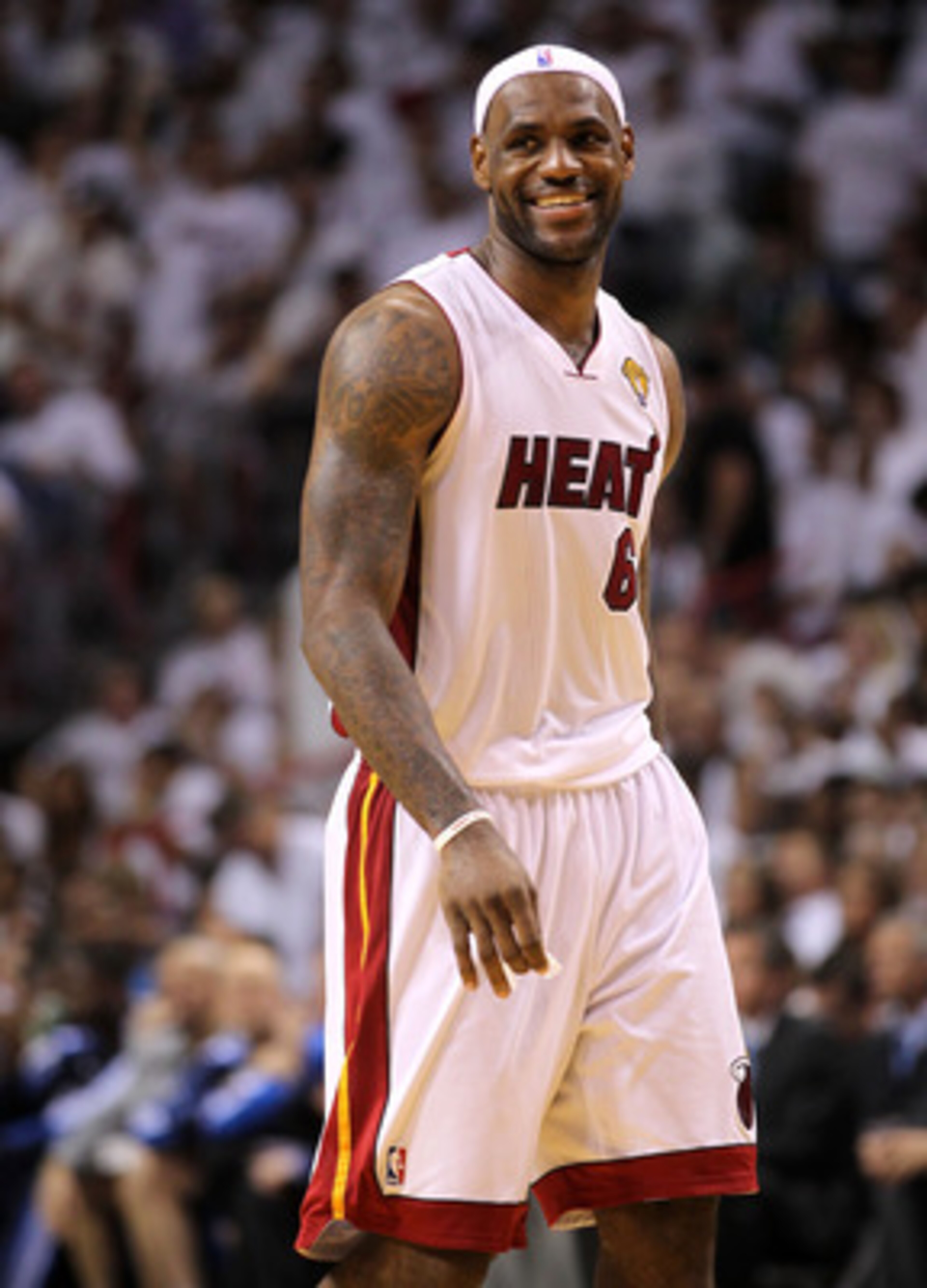 MIAMI, FL - JUNE 02: LeBron James #6 of the Miami Heat looks on while taking on the Dallas Mavericks in Game Two of the 2011 NBA Finals at American Airlines Arena on June 2, 2011 in Miami, Florida. NOTE TO USER: User expressly acknowledges and agrees tha MIAMI, FL - JUNE 02: LeBron James #6 of the Miami Heat looks on while taking on the Dallas Mavericks in Game Two of the 2011 NBA Finals at American Airlines Arena on June 2, 2011 in Miami, Florida. NOTE TO USER: User expressly acknowledges and agrees tha