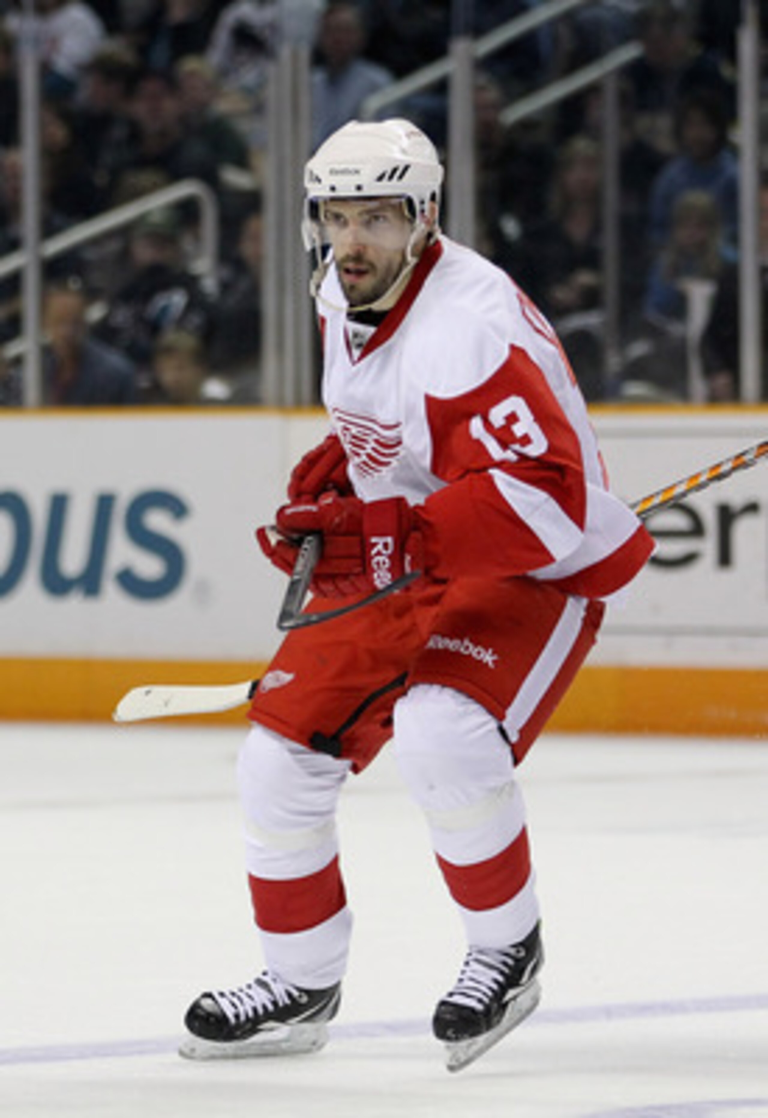 SAN JOSE, CA - MAY 01: Pavel Datsyuk #13 of the Detroit Red Wings in action against the San Jose Sharks in Game Two of the Western Conference Semifinals during the 2011 NHL Stanley Cup Playoffs at HP Pavilion on May 1, 2011 in San Jose, California. (Pho SAN JOSE, CA - MAY 01: Pavel Datsyuk #13 of the Detroit Red Wings in action against the San Jose Sharks in Game Two of the Western Conference Semifinals during the 2011 NHL Stanley Cup Playoffs at HP Pavilion on May 1, 2011 in San Jose, California. (Pho