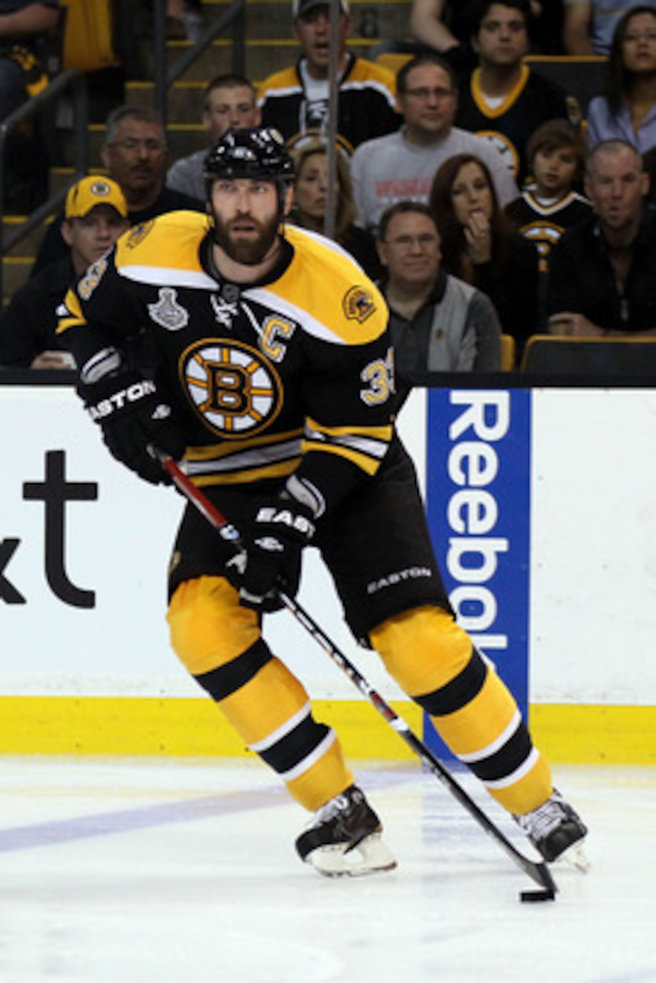 BOSTON, MA - JUNE 08: Zdeno Chara #33 of the Boston Bruins skates against the Vancouver Canucks during Game Four of the 2011 NHL Stanley Cup Final at TD Garden on June 8, 2011 in Boston, Massachusetts. (Photo by Elsa/Getty Images) BOSTON, MA - JUNE 08: Zdeno Chara #33 of the Boston Bruins skates against the Vancouver Canucks during Game Four of the 2011 NHL Stanley Cup Final at TD Garden on June 8, 2011 in Boston, Massachusetts. (Photo by Elsa/Getty Images)