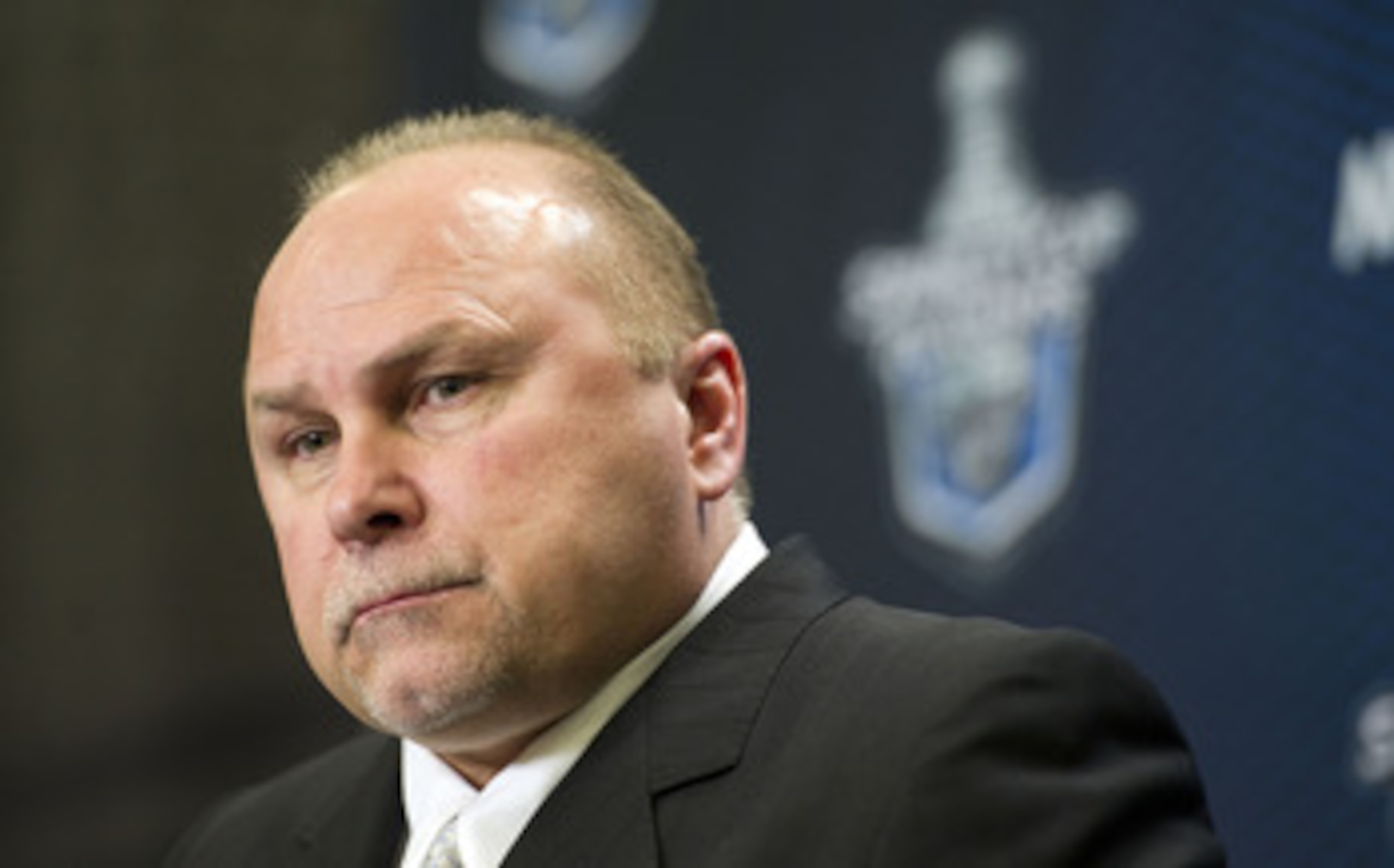 VANCOUVER, CANADA - MAY 7: Head Coach Barry Trotz of the Nashville Predators listens to a questions during a press conference after Game Five of the Western Conference Semifinals against the Vancouver Canucks during the 2011 NHL Stanley Cup Playoffs on Ma VANCOUVER, CANADA - MAY 7: Head Coach Barry Trotz of the Nashville Predators listens to a questions during a press conference after Game Five of the Western Conference Semifinals against the Vancouver Canucks during the 2011 NHL Stanley Cup Playoffs on Ma