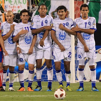 CHARLOTTE, NC - JUNE 09:  Players make a wall in front of the goal during the game between Costa Rica and El Salvador during their game in the CONCACAF Gold Cup at Bank of America Stadium on June 9, 2011 in Charlotte, North Carolina.  (Photo by Streeter L