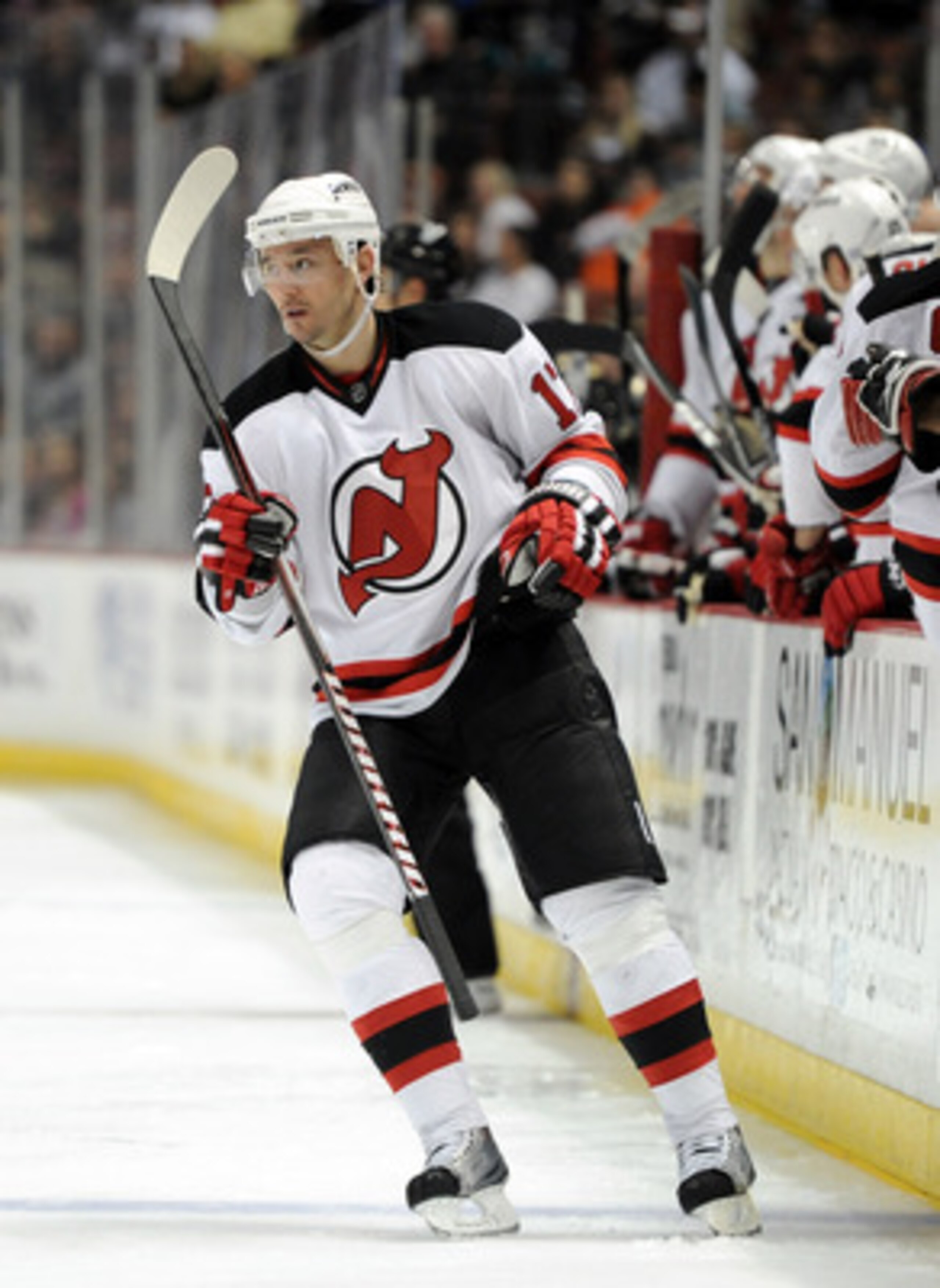 ANAHEIM, CA - OCTOBER 29: Ilya Kovalchuck #17 of the New Jersey Devils leaves the bench against the Anaheim Ducks at the Honda Center on October 29, 2010 in Anaheim, California. (Photo by Harry How/Getty Images) ANAHEIM, CA - OCTOBER 29: Ilya Kovalchuck #17 of the New Jersey Devils leaves the bench against the Anaheim Ducks at the Honda Center on October 29, 2010 in Anaheim, California. (Photo by Harry How/Getty Images)