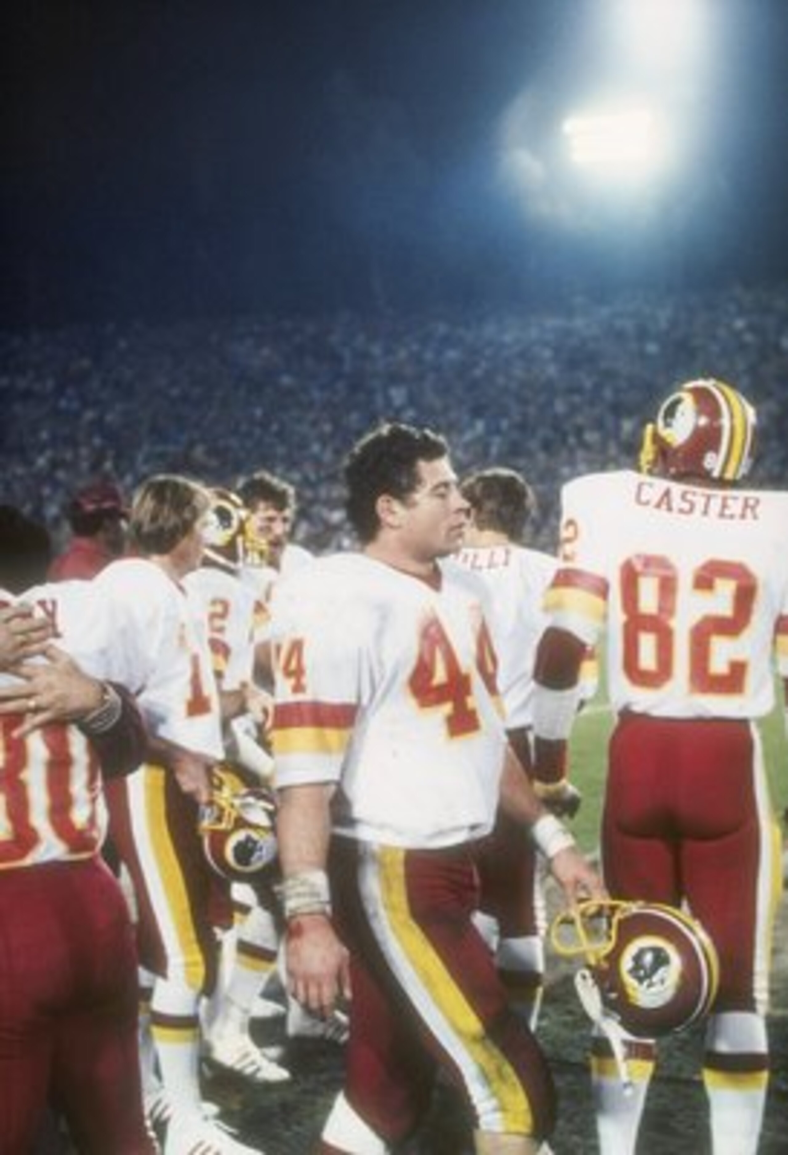 30 Jan 1983:  Running back John Riggins #44 of the Washington Redskins waits on the sidelines during the Super Bowl XVII against the Miami Dolphins at the Rose Bowl in Pasadena, California.  The Redskins won the game, 27-17. Mandatory Credit: Allsport  /A